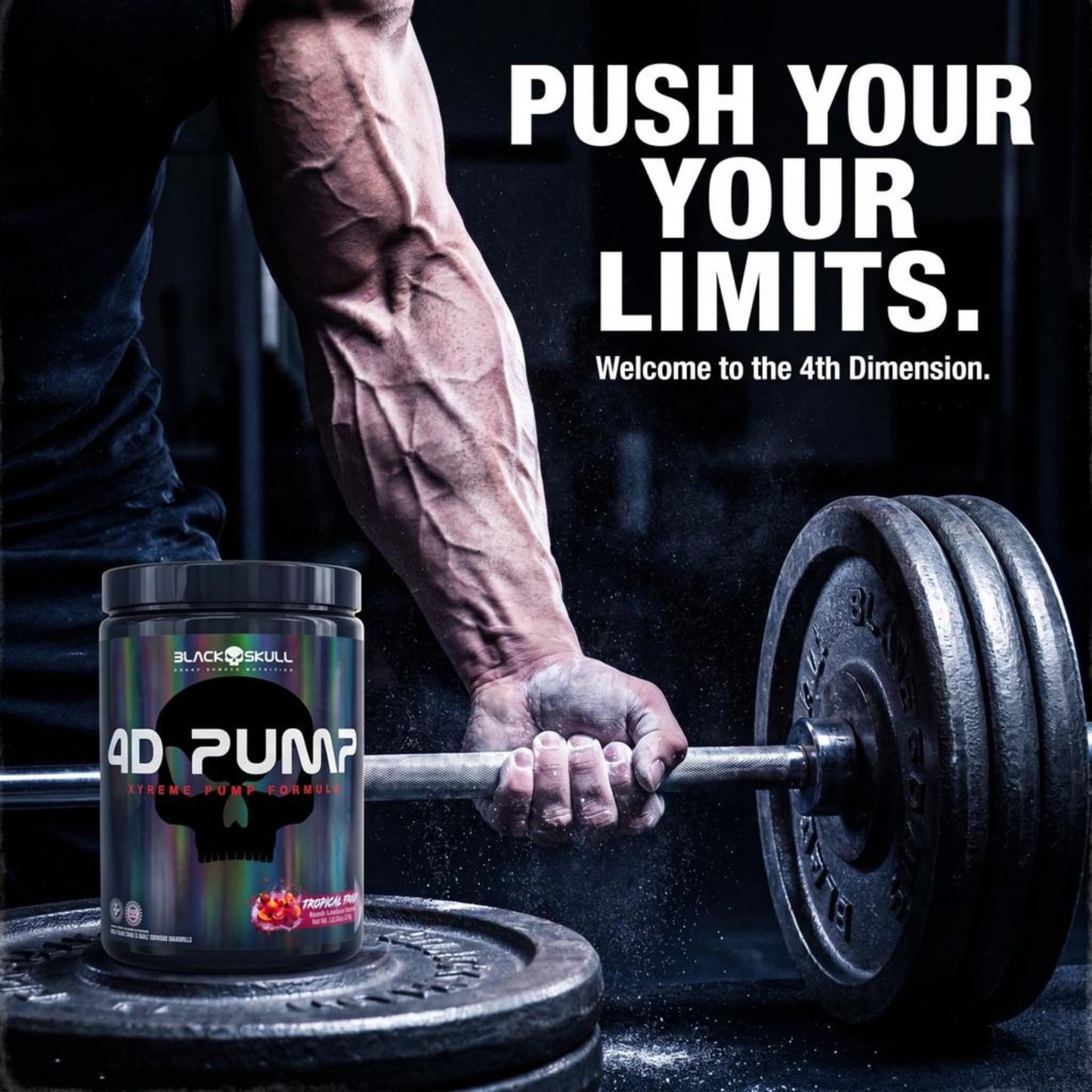 BLACK SKULL 4D Pump Powder 13.33 Ounce