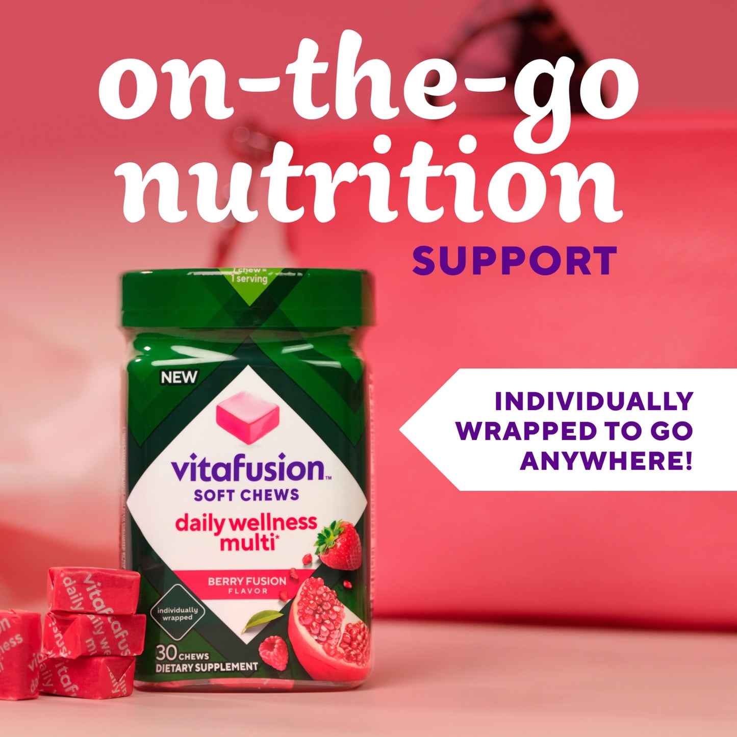 Vitafusion Daily Wellness Multi Chewable Multivitamins, 30 Chews