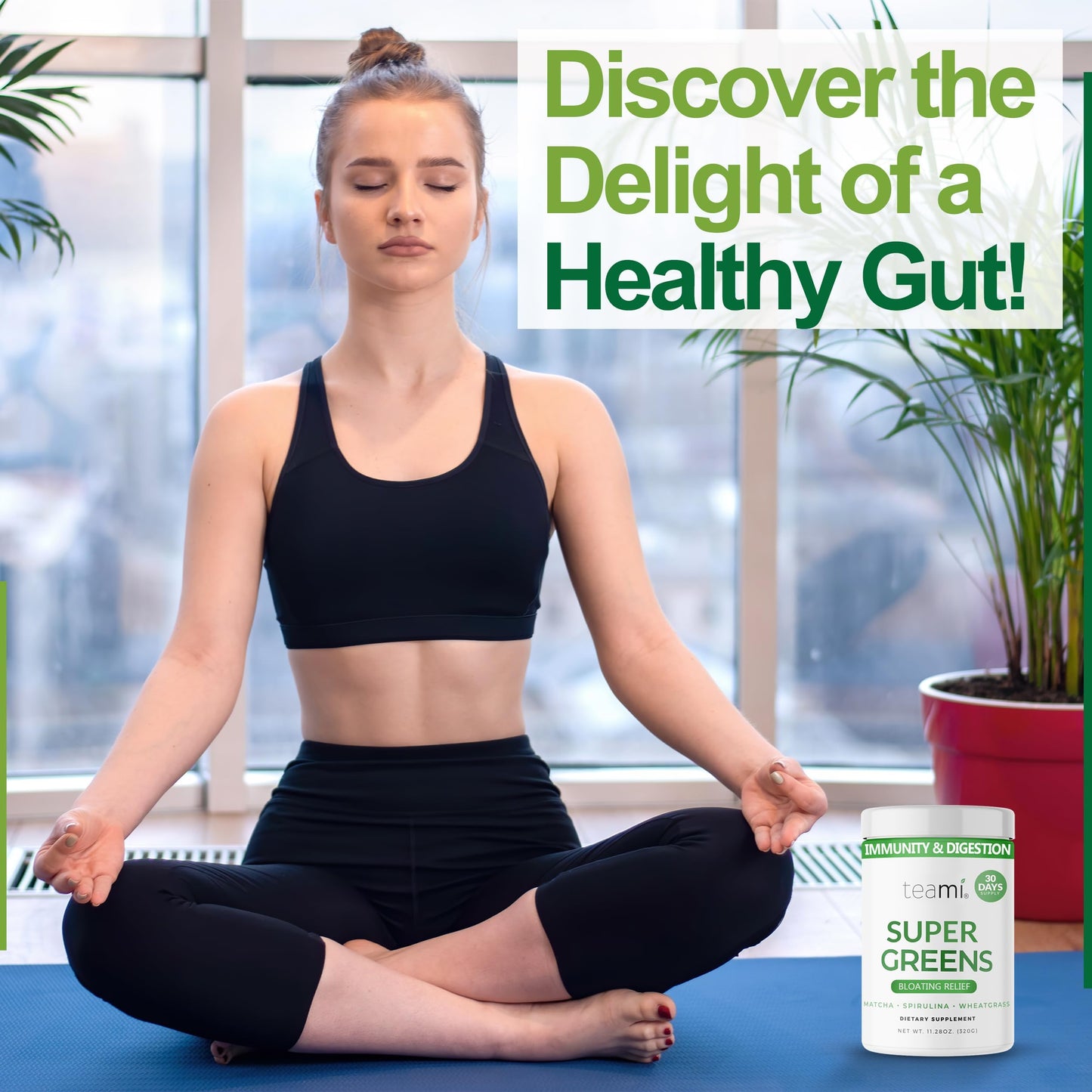 Teami Organic Super Greens Powder for Immunity & Digestion, 11.28 Ounce