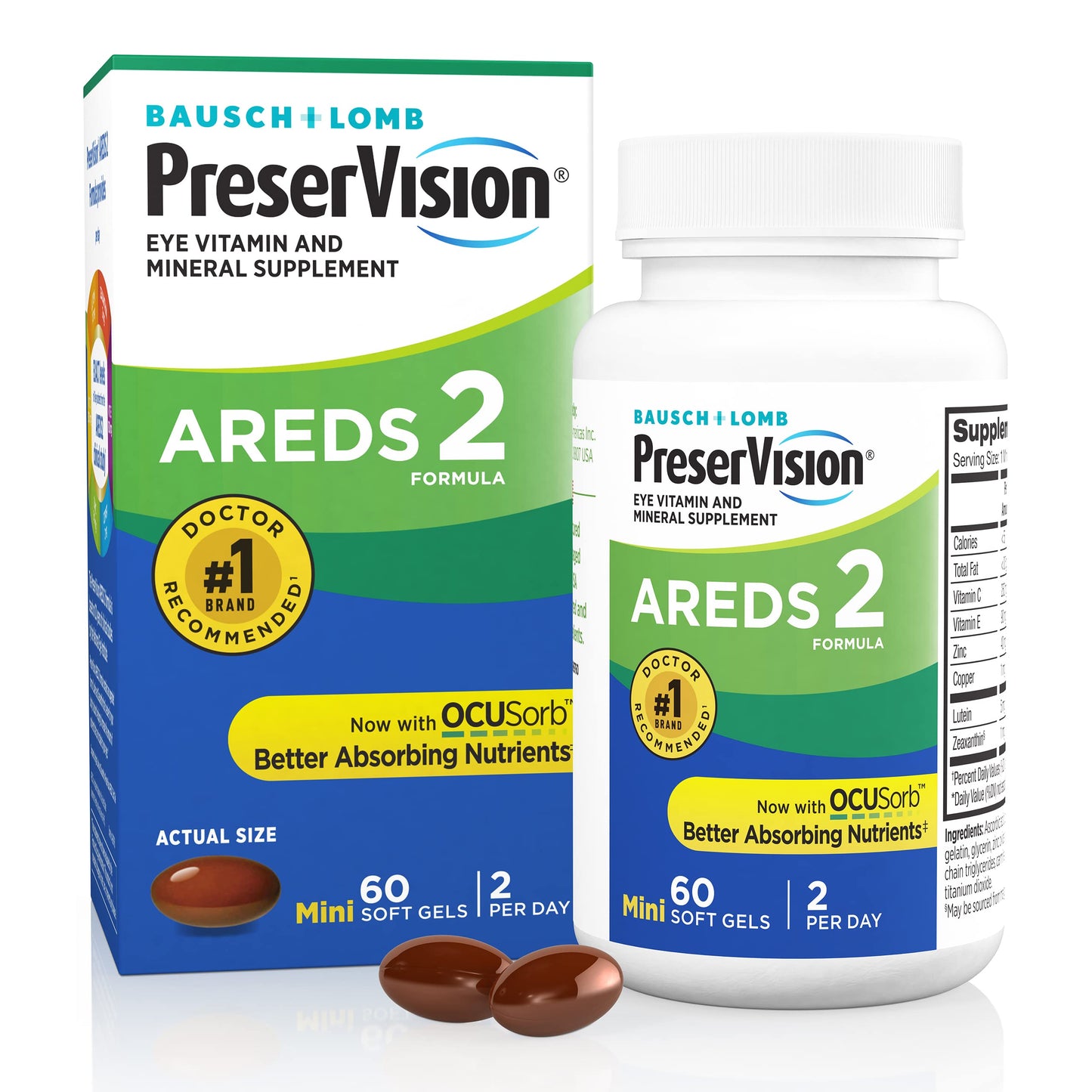 PreserVision AREDS 2 Eye Vitamins Softgels, 60 Count