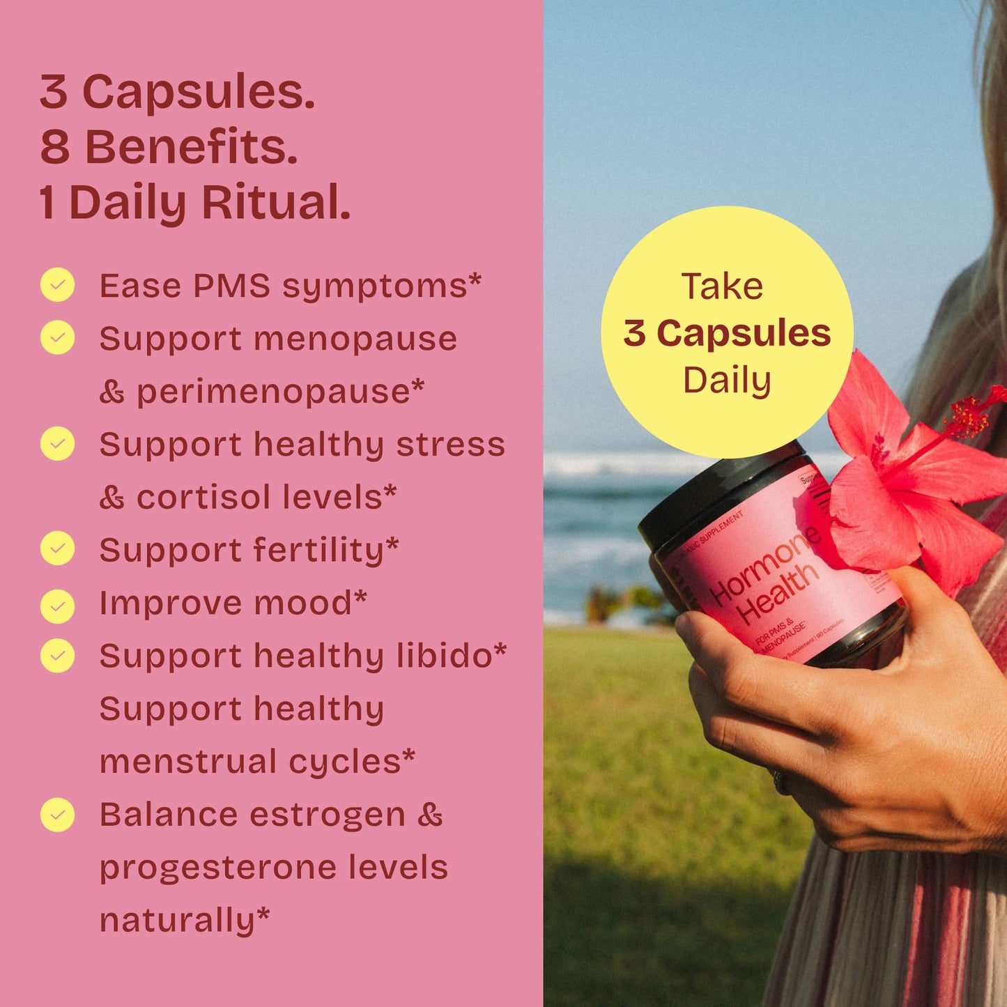 superplants Organic Women's Botanical Blend for Hormone Balance Capsules 90 Count