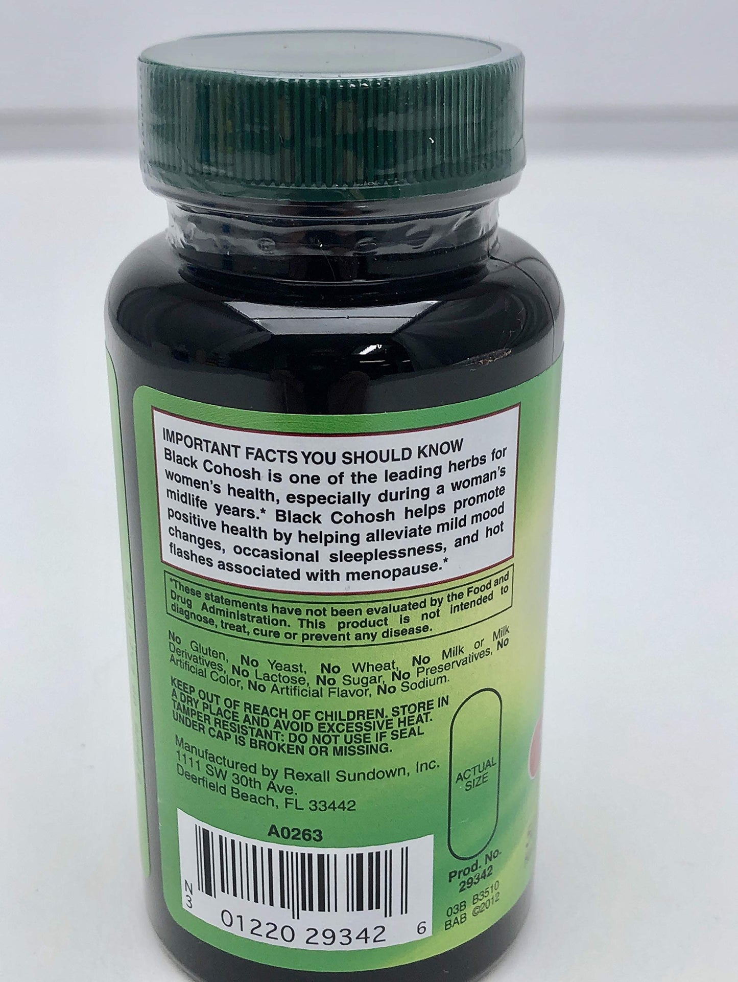 AAWFHRIE Black Cohosh 540mg Tablets, 1 Count