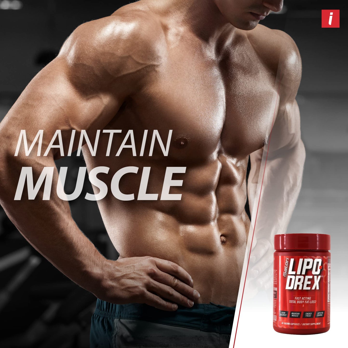 iSatori Lipo-Drex Fat Loss Thermogenic Formula - Focus Blend - Fast Acting Total Body Fat Burner Weight Loss Muscle Maintenance and Appetite Suppressant, 60 Capsules