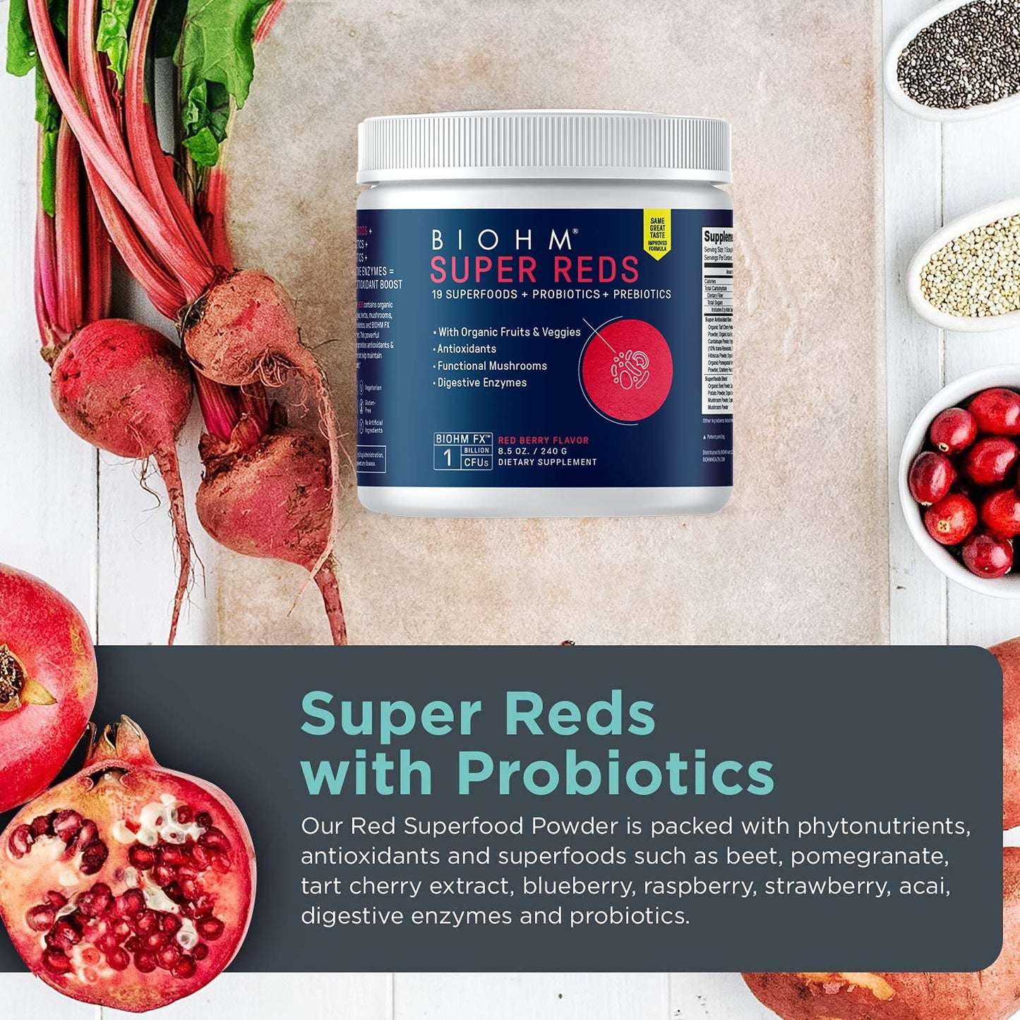 BIOHM Super Reds and Greens Bundle Powder 8.5 Ounce