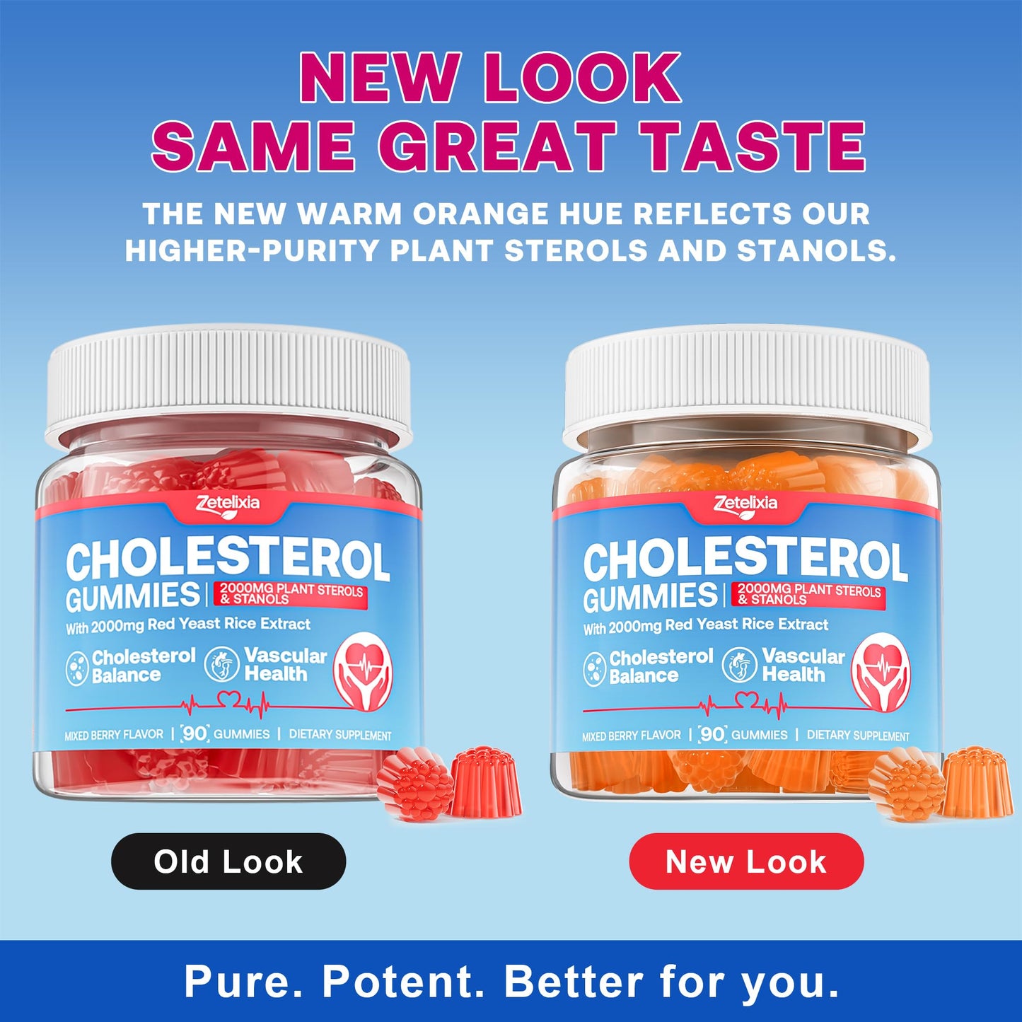 Zetelixia Cholesterol Lowering Supplements Gummies 90 Count