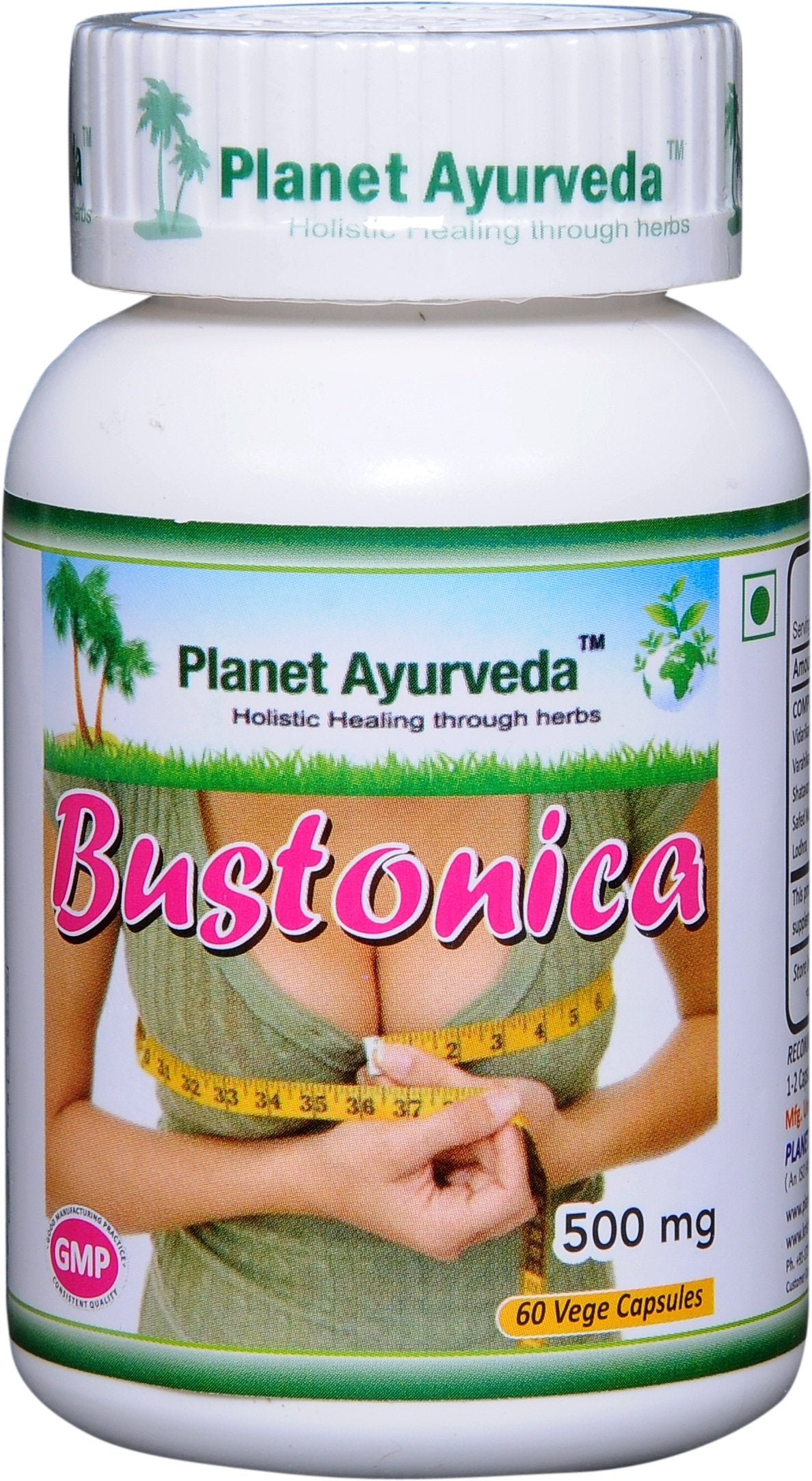 Planet Ayurveda Bustonica 500mg Veg Capsules, 2 Bottles
