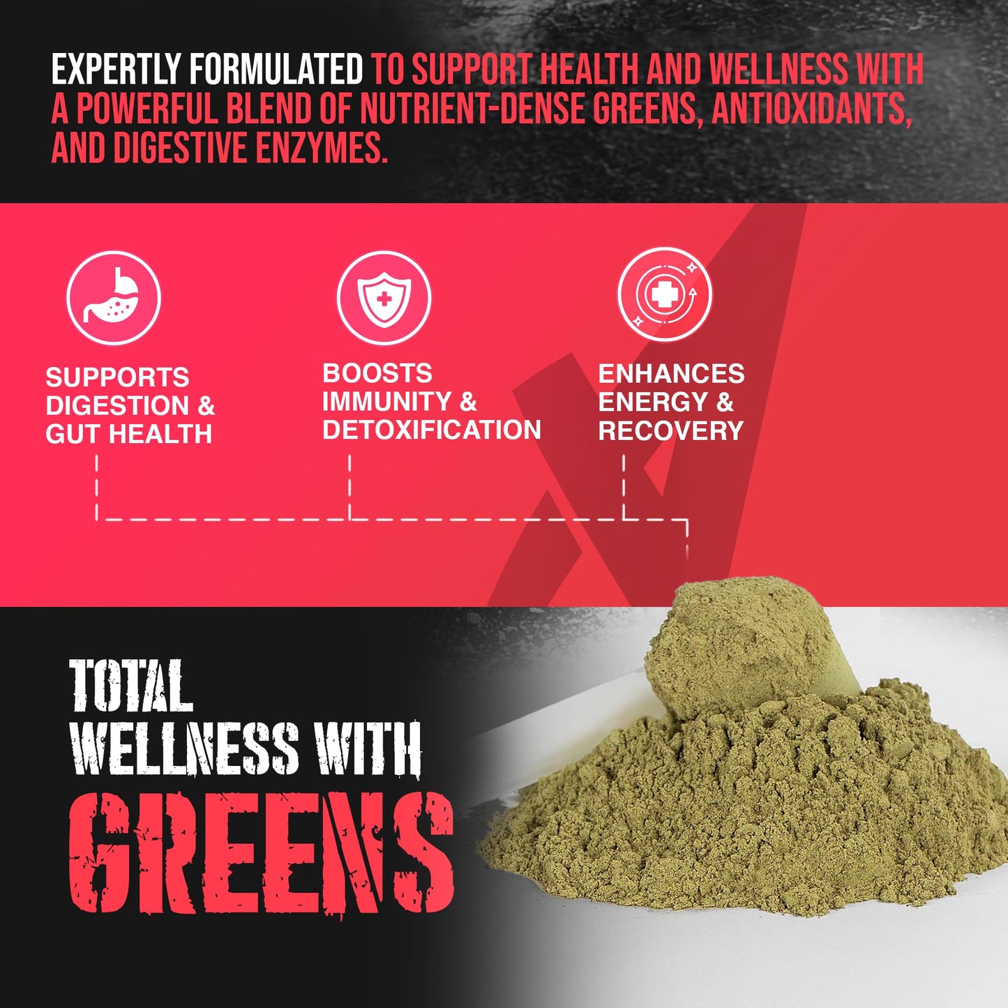 Apollon Nutrition Greens Daily Superfood & Digestive Support Powder, 1 Pack