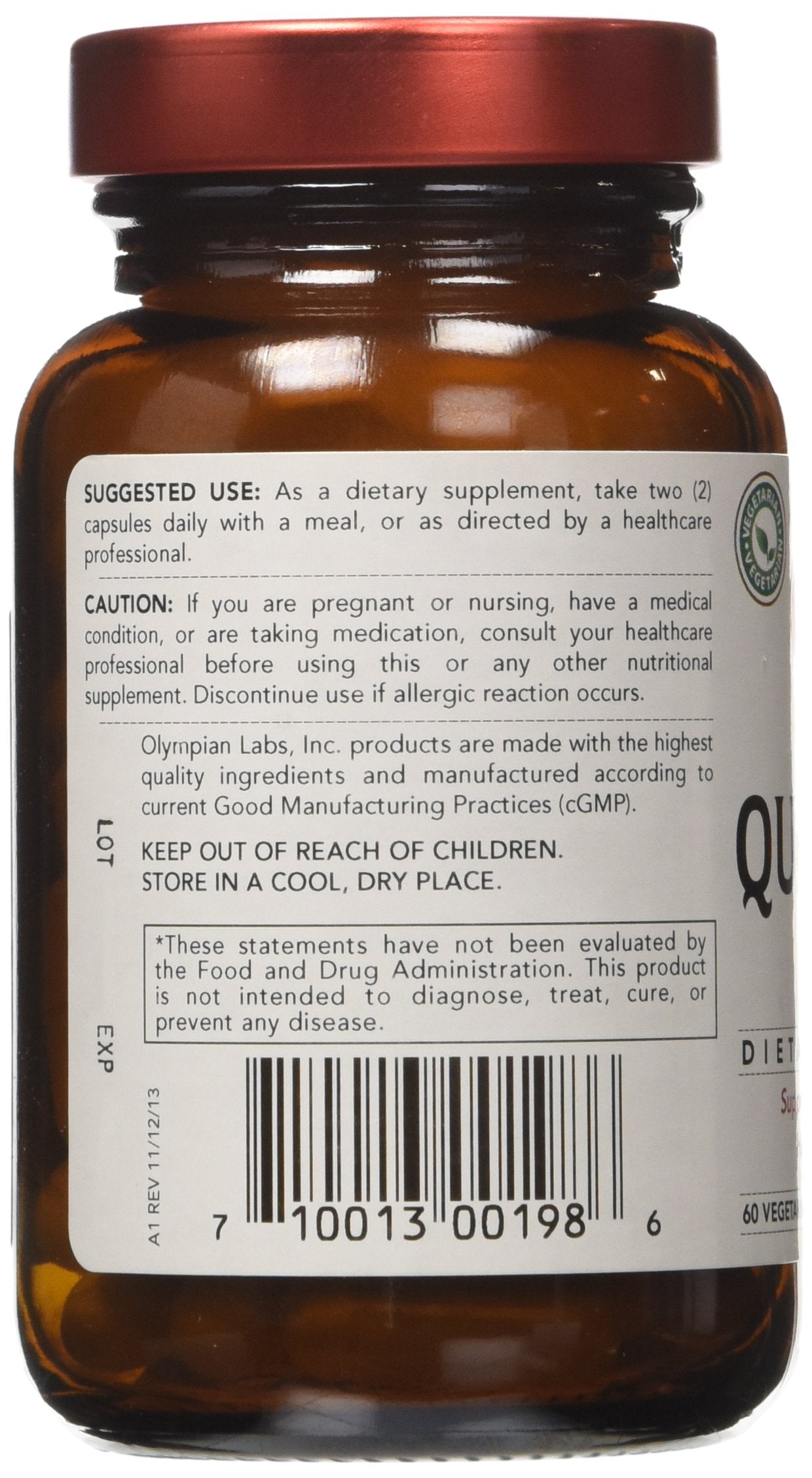 Olympian Labs Quercetin Plus Capsules, 60 Vegetarian Capsules