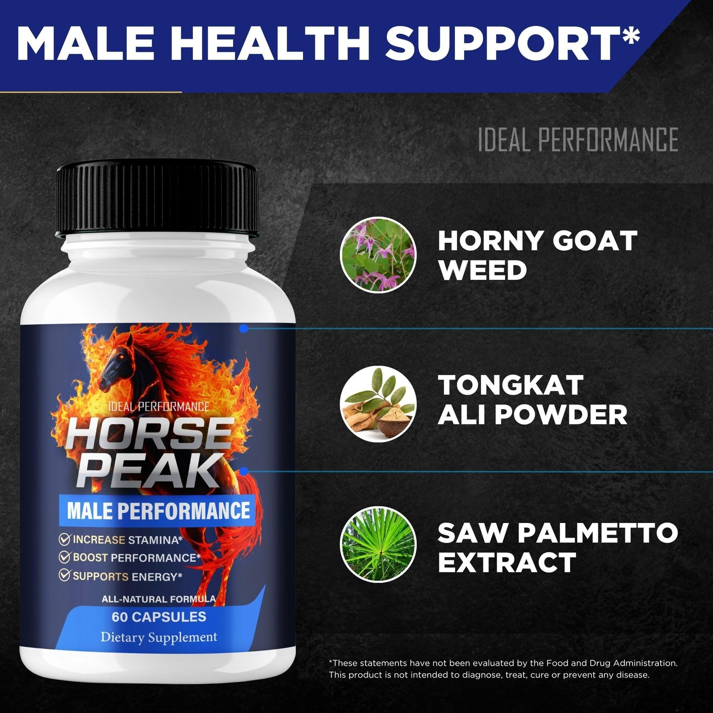IDEAL PERFORMANCE Horsepeak Capsules, 60 Capsules