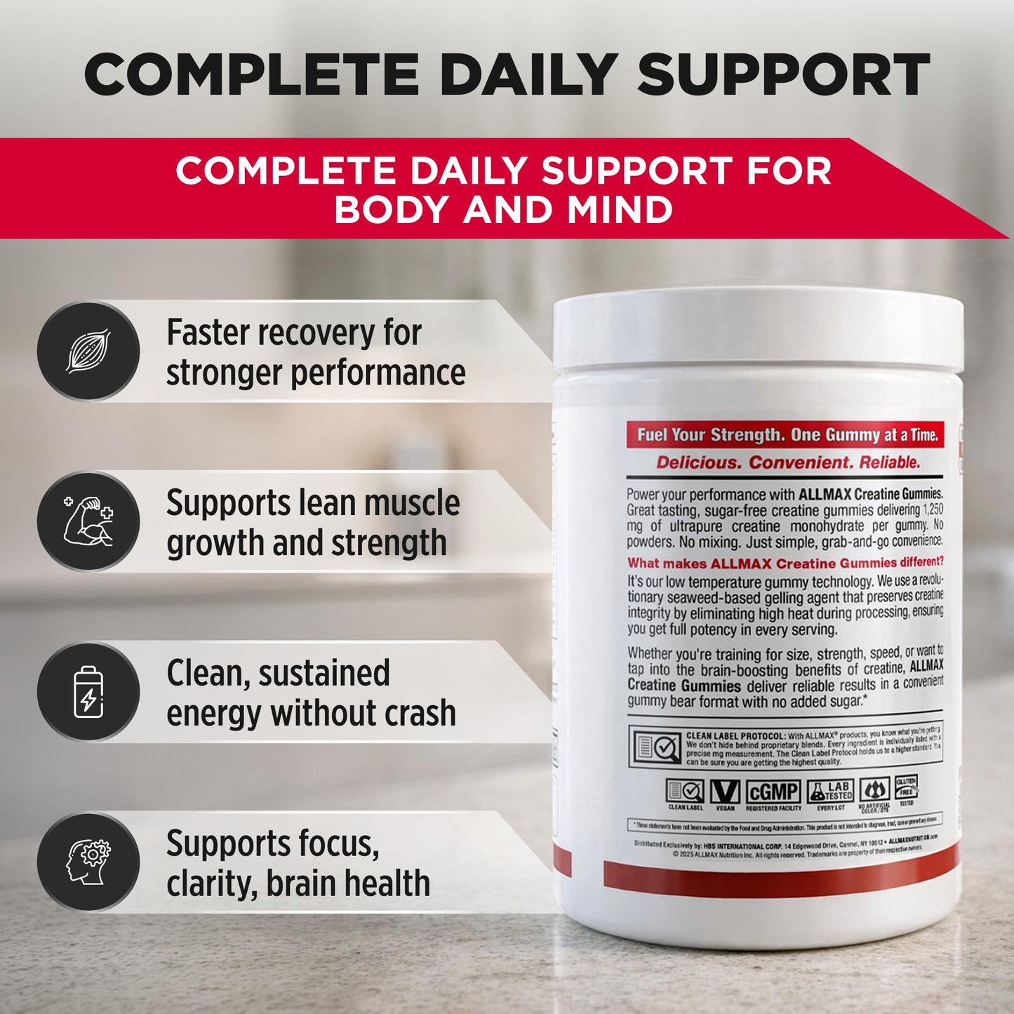 ALLMAX Creatine Monohydrate Gummies 90 Count