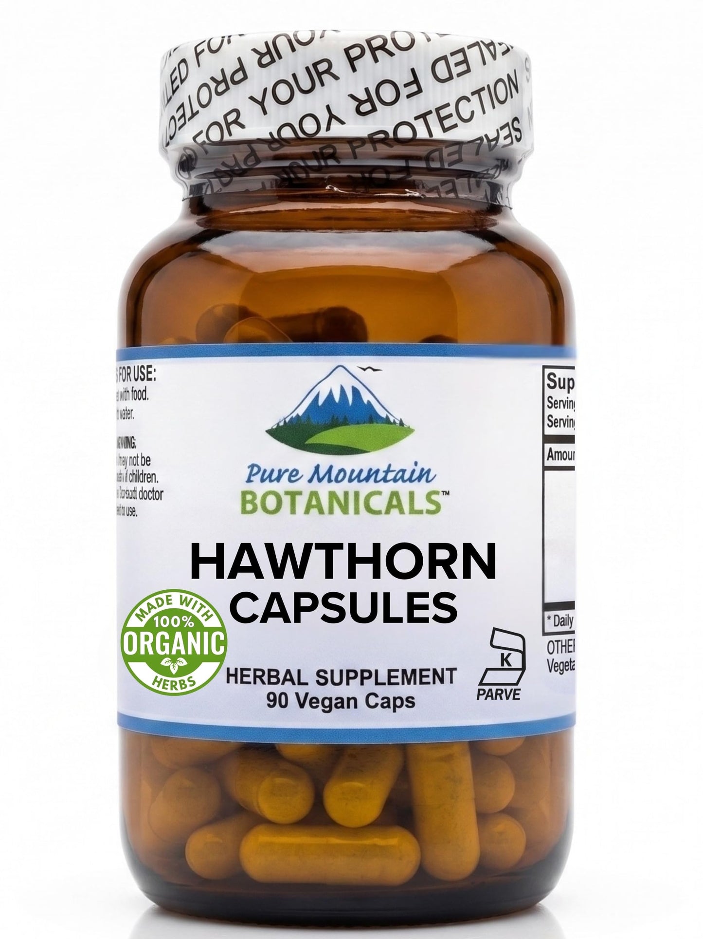 Pure Mountain Botanicals Hawthorn Berry Capsules, 90 Count