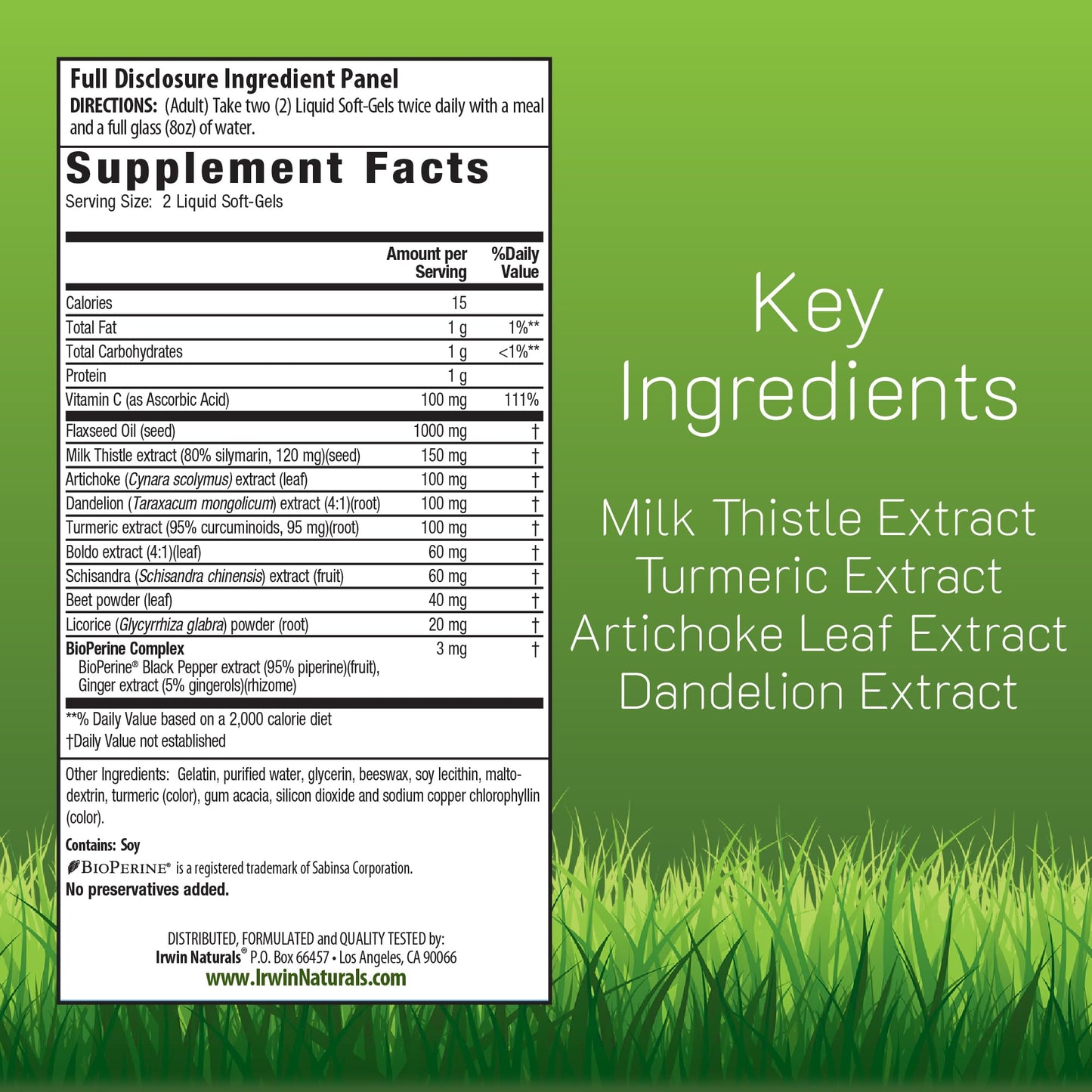 Irwin Naturals Milk Thistle Liver Detox Softgel 60 Count