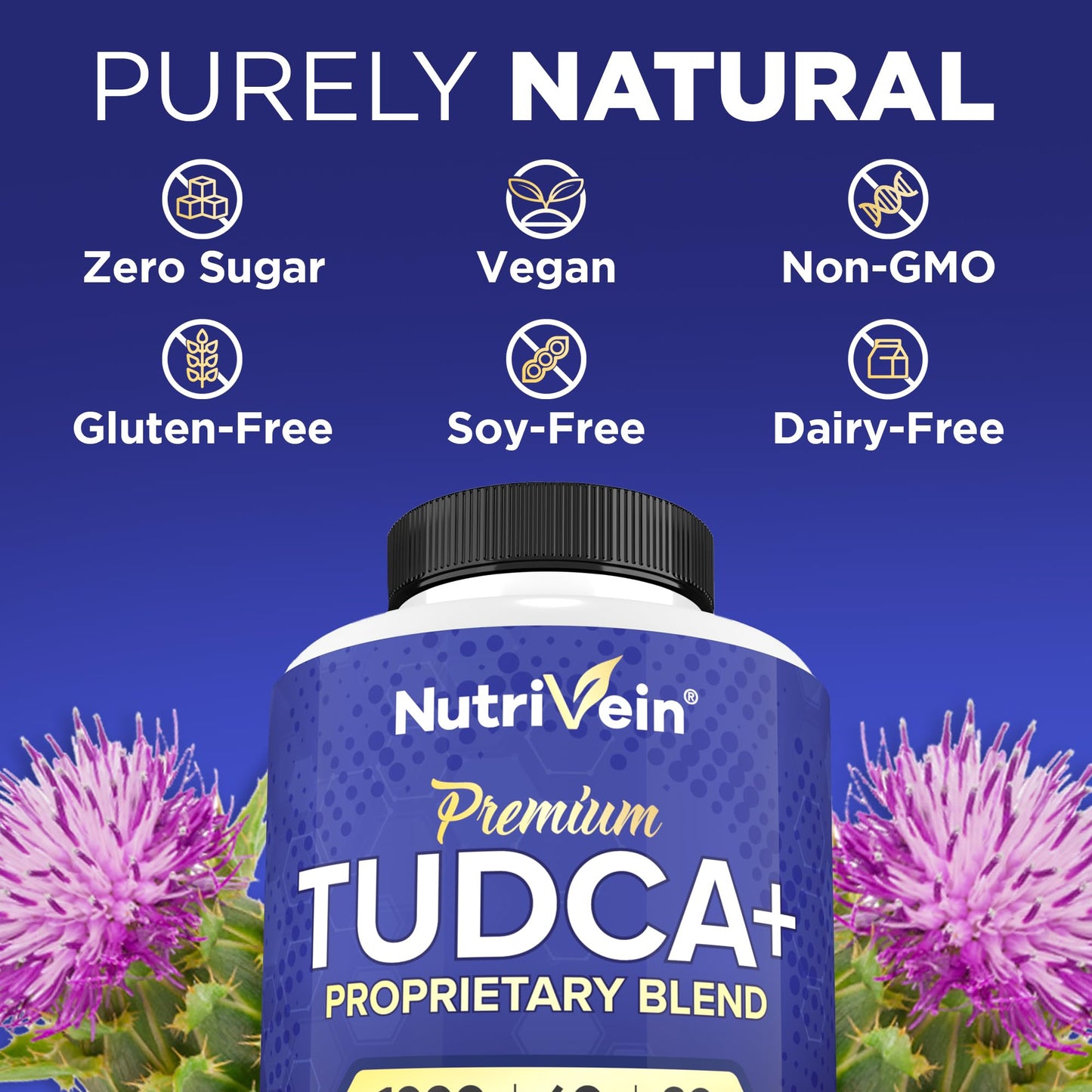Nutrivein TUDCA+ Liver Support Supplement 1000mg Capsule, 60 Count