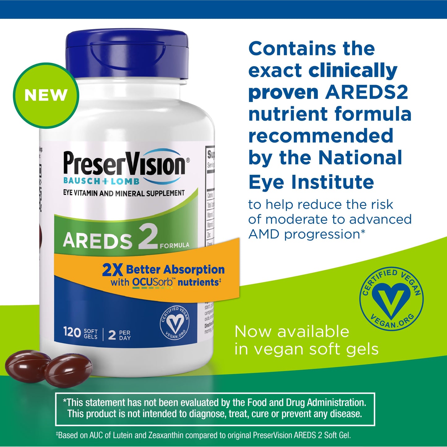 PreserVision AREDS 2 Eye Vitamin & Mineral Supplement with OCUSorb 240 Softgels
