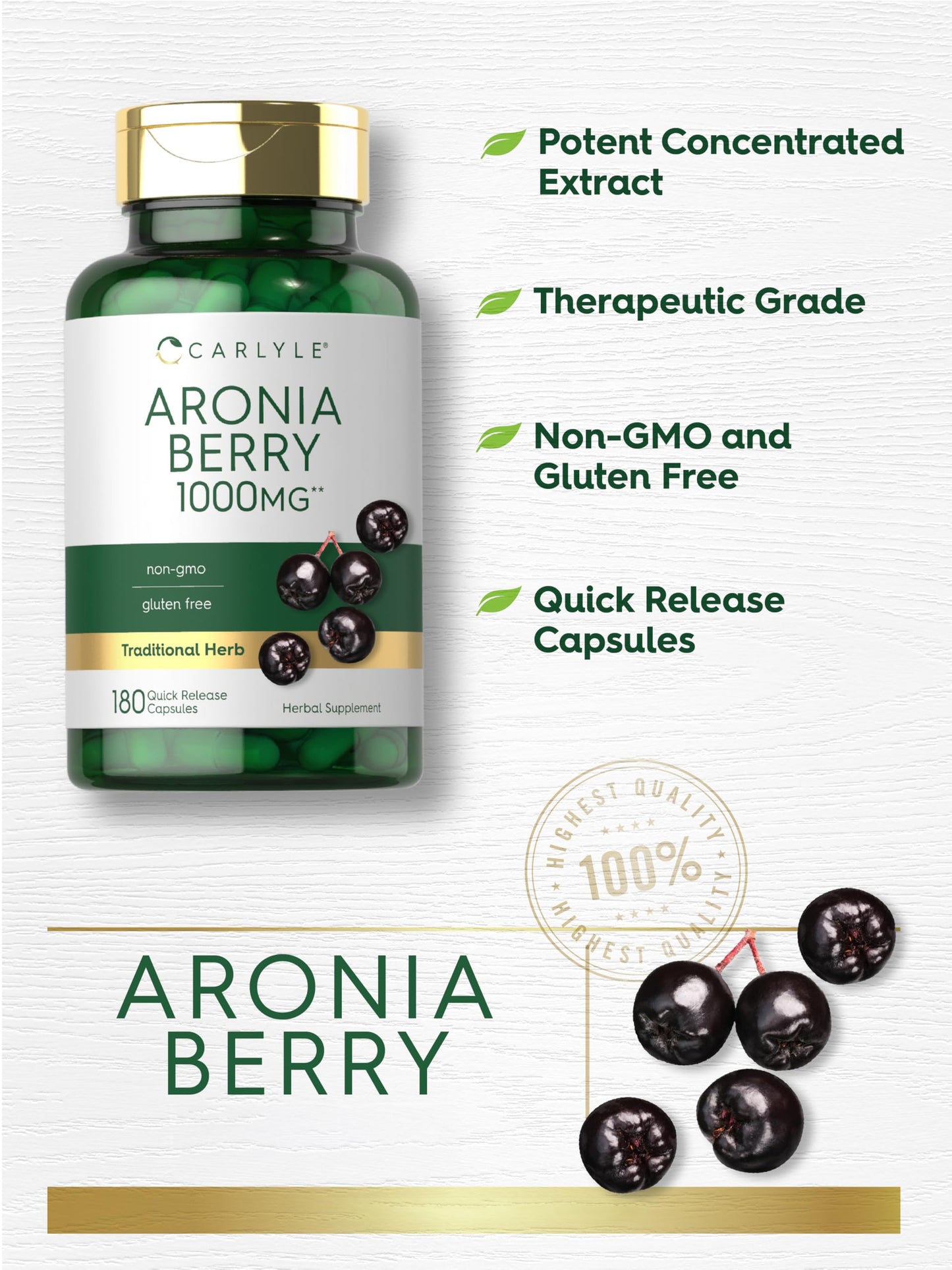 Carlyle Aronia Berry Capsules 180 Capsules