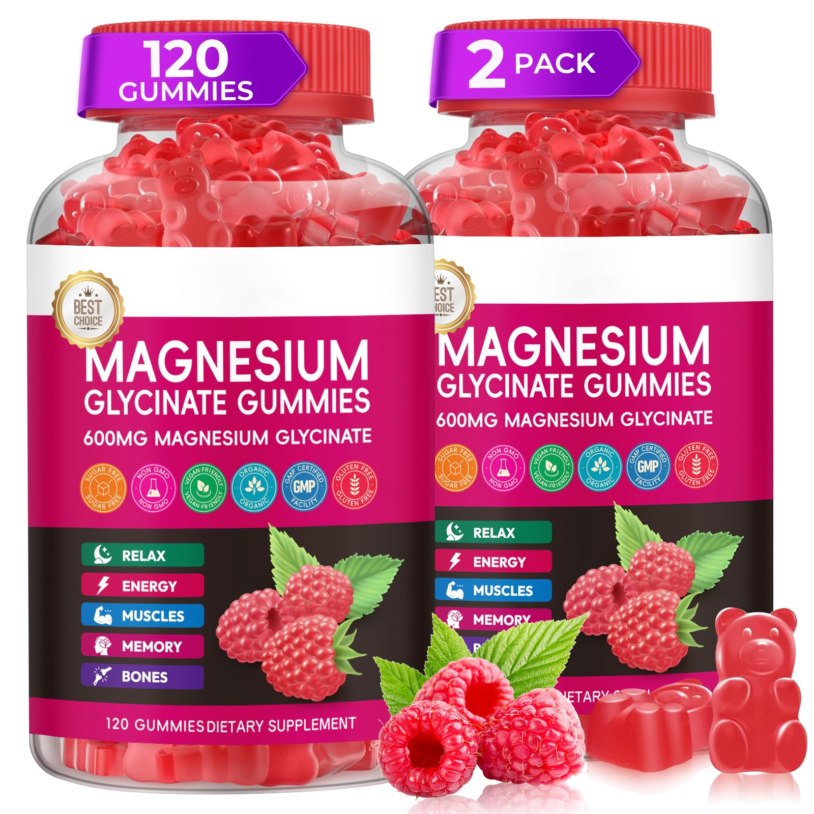 Xytora Magnesium Glycinate Gummies 600mg, 240 Count