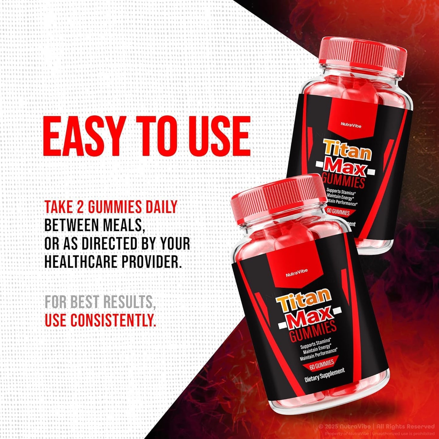 NutraVibe Titan Vigor Gummy, 60 Gummies