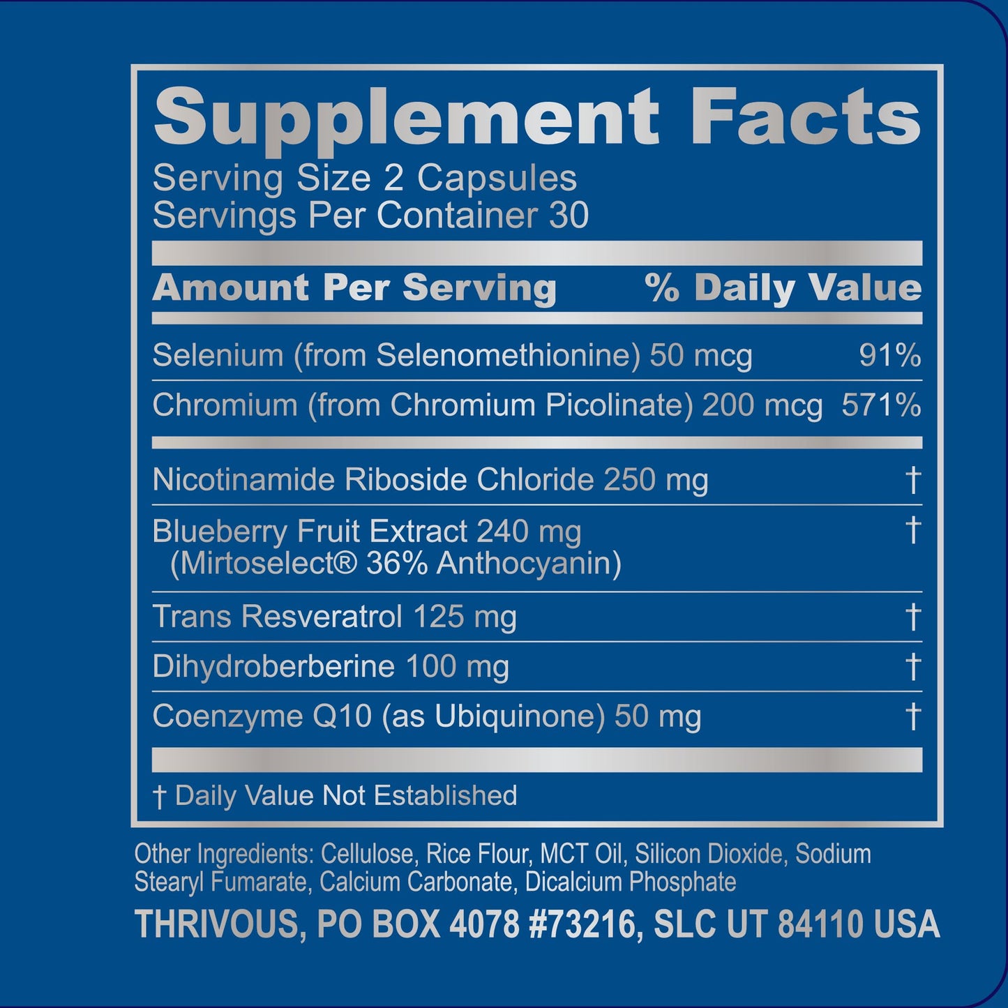 Thrivous Vitality Geroprotector Capsule 60