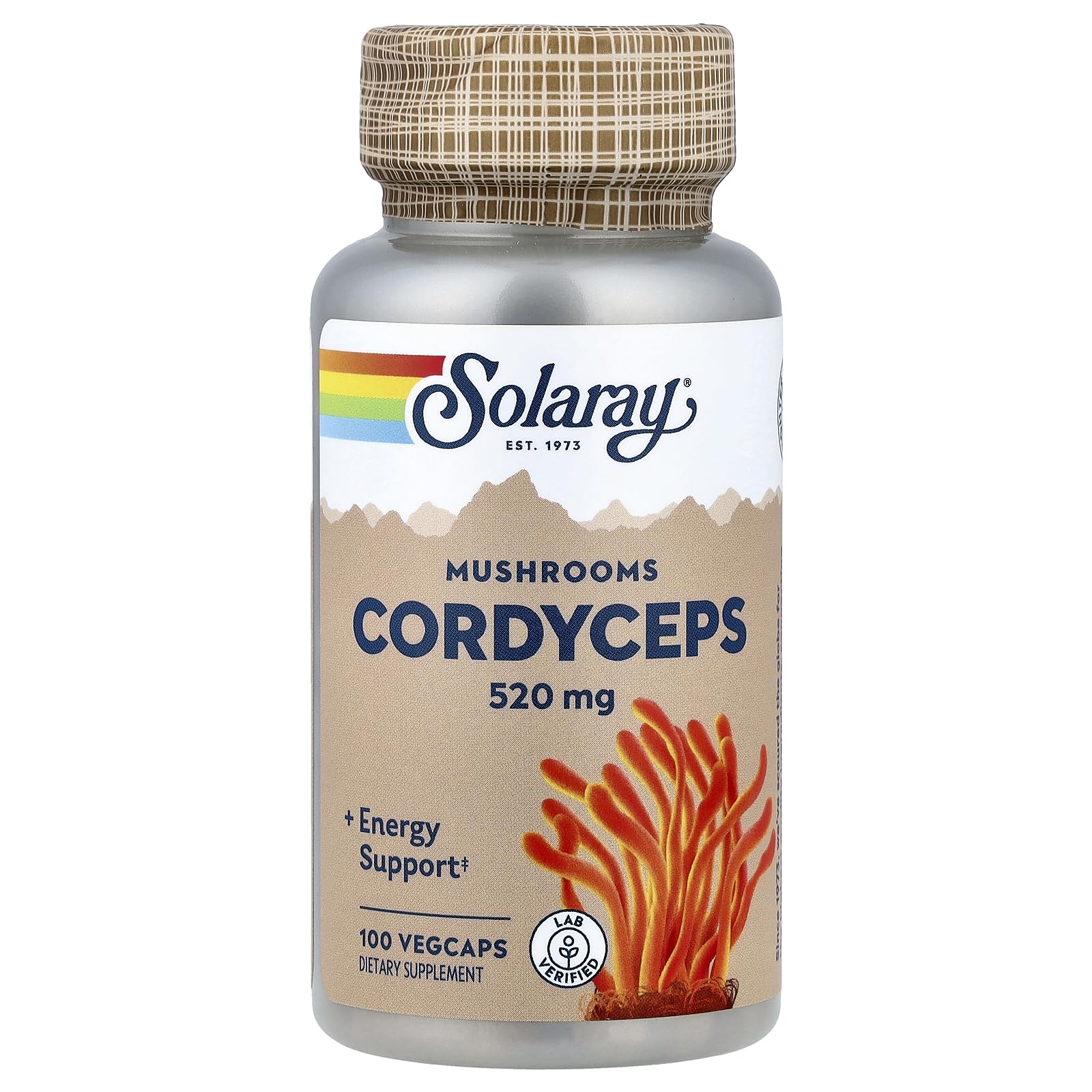 SOLARAY Cordyceps Capsule 100 Count