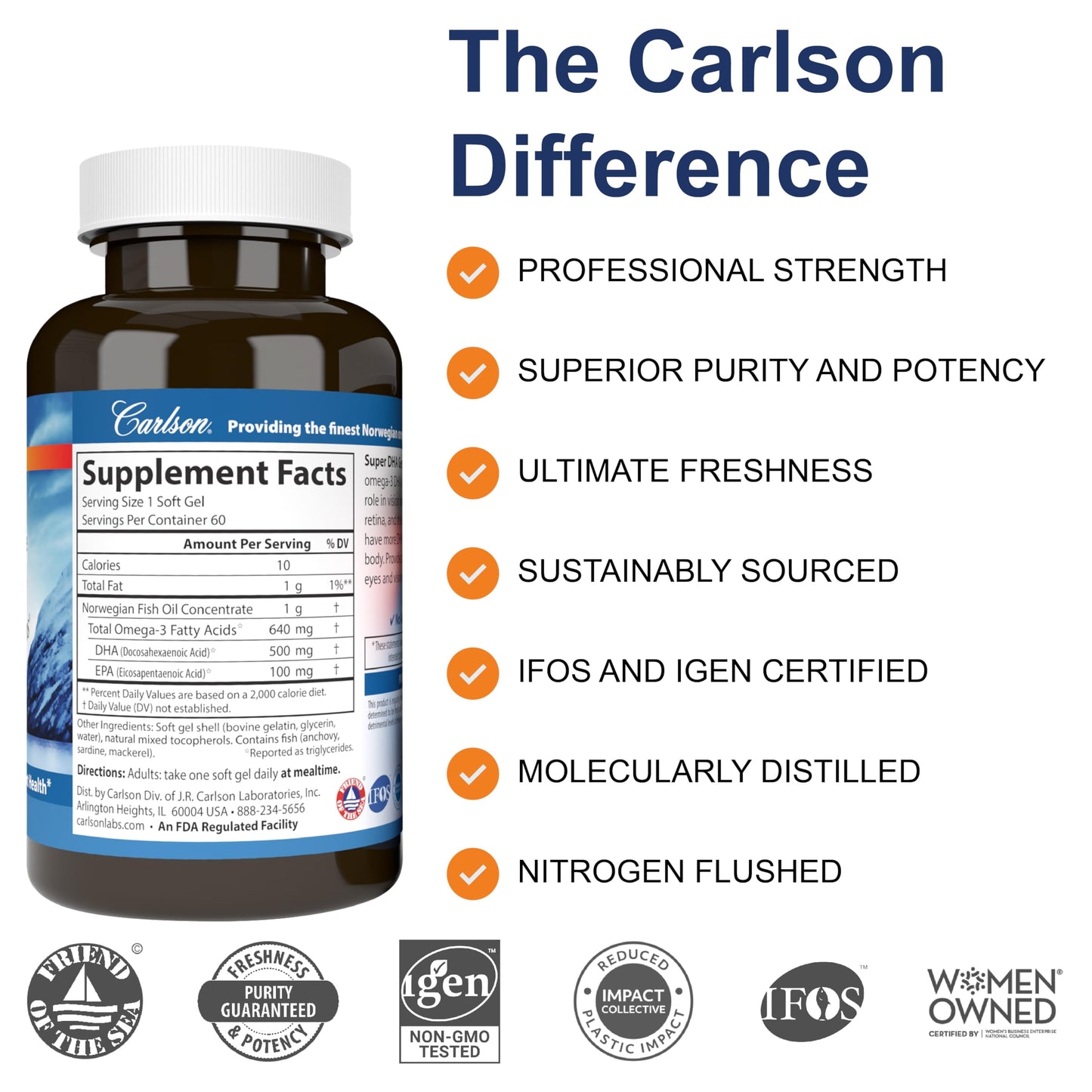 Carlson Super DHA Gems 80 Softgels