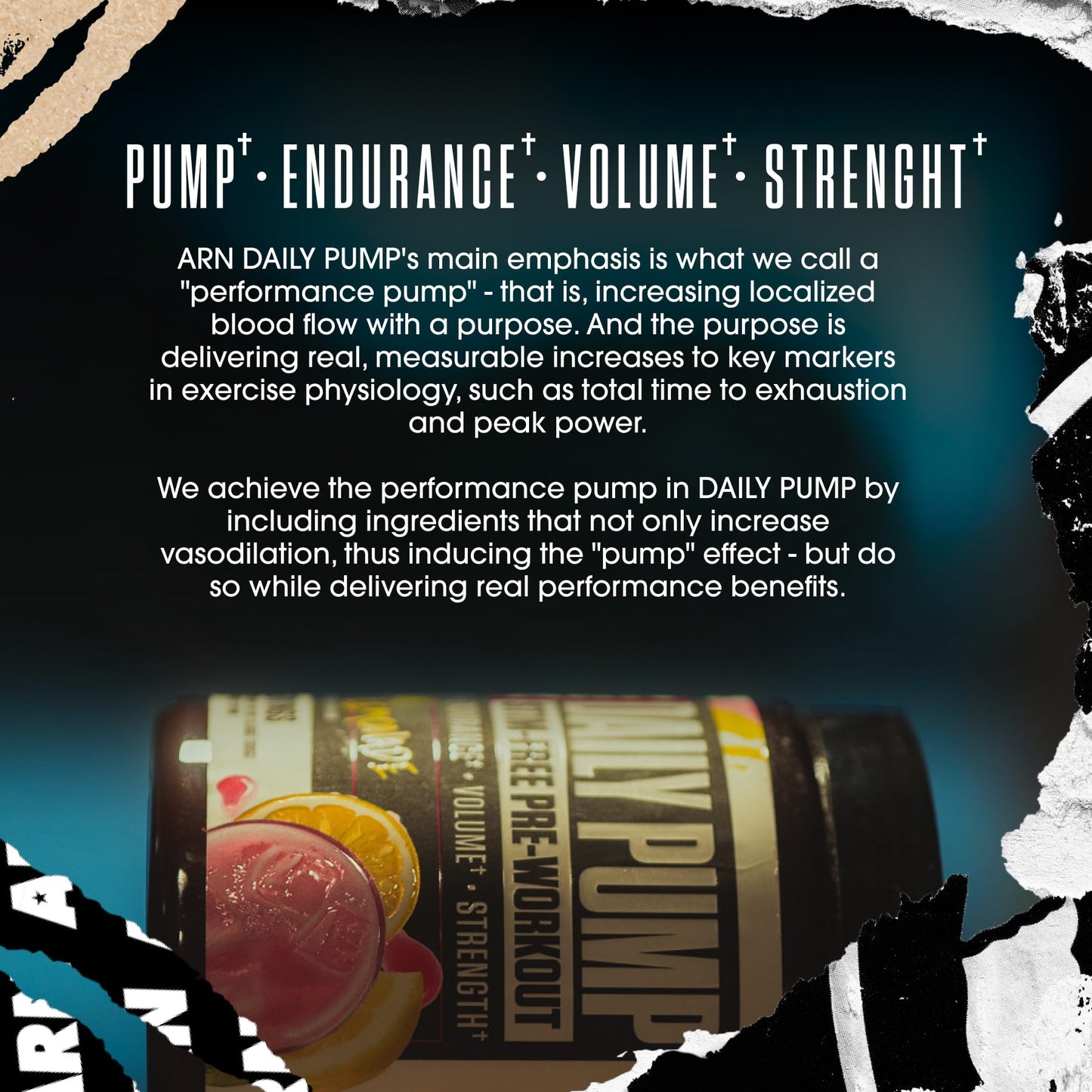 Arms Race Nutrition Daily Pump STIM-Free Pre-Workout Powder 10
