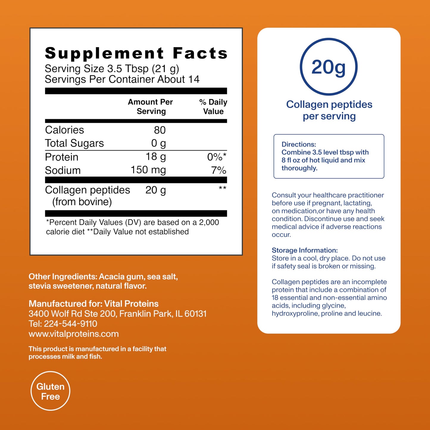 Vital Proteins Collagen Peptides Pumpkin Spice Powder 10.5 oz