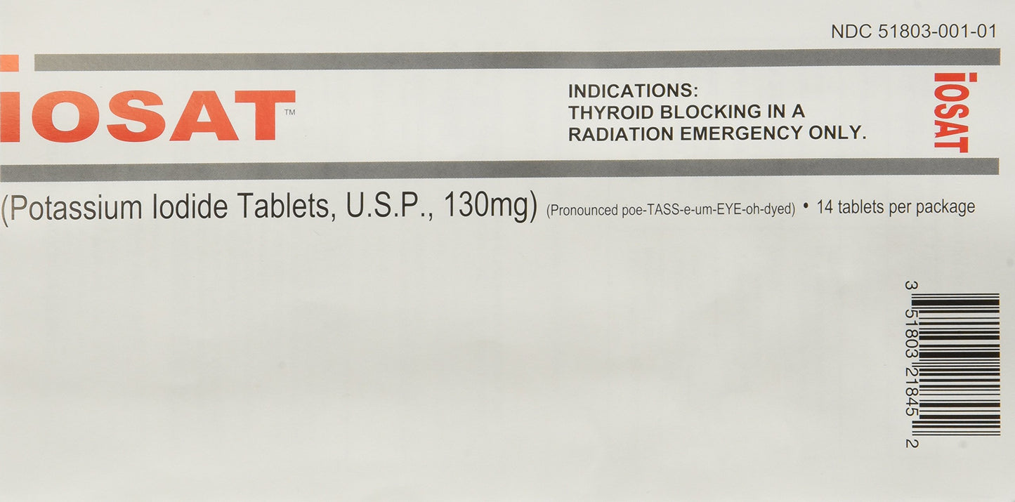 ANBEX IOSAT 130 mg Potassium Iodide Tablets, 70 Count