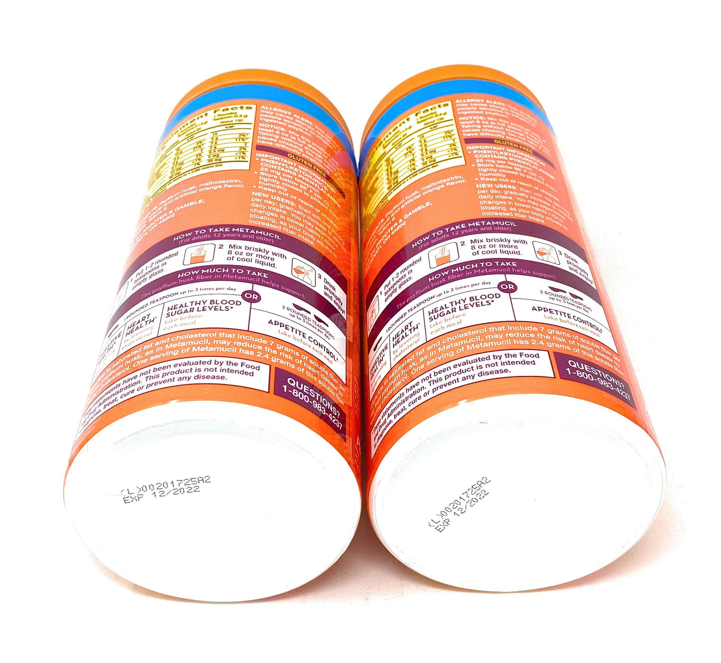 Metamucil Sugar Free Fiber Supplement, Orange Smooth Powder 53.2 Ounces