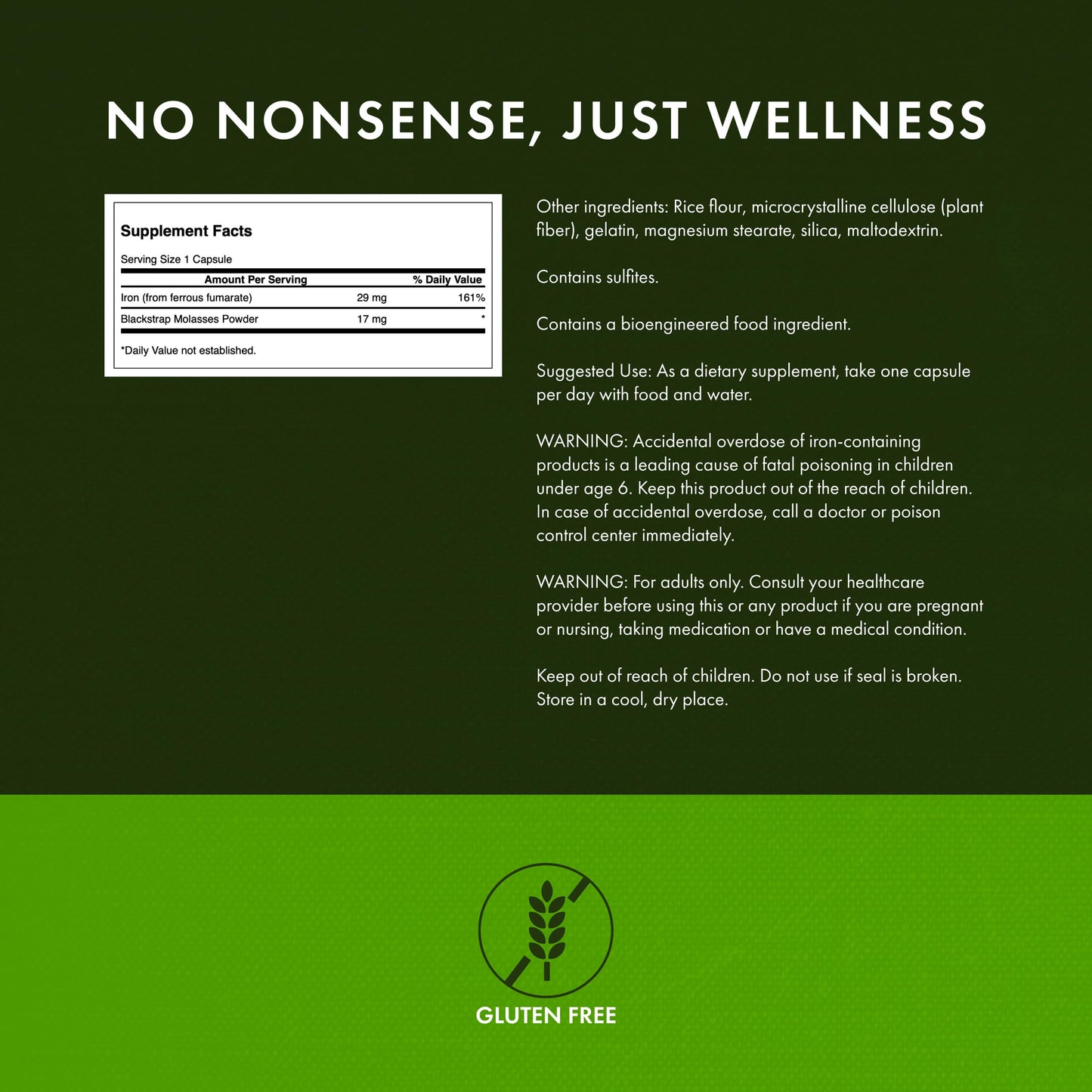 Swanson Blackstrap Molasses - Natural Iron Supplement Promoting Healthy Skin, 120 Capsules