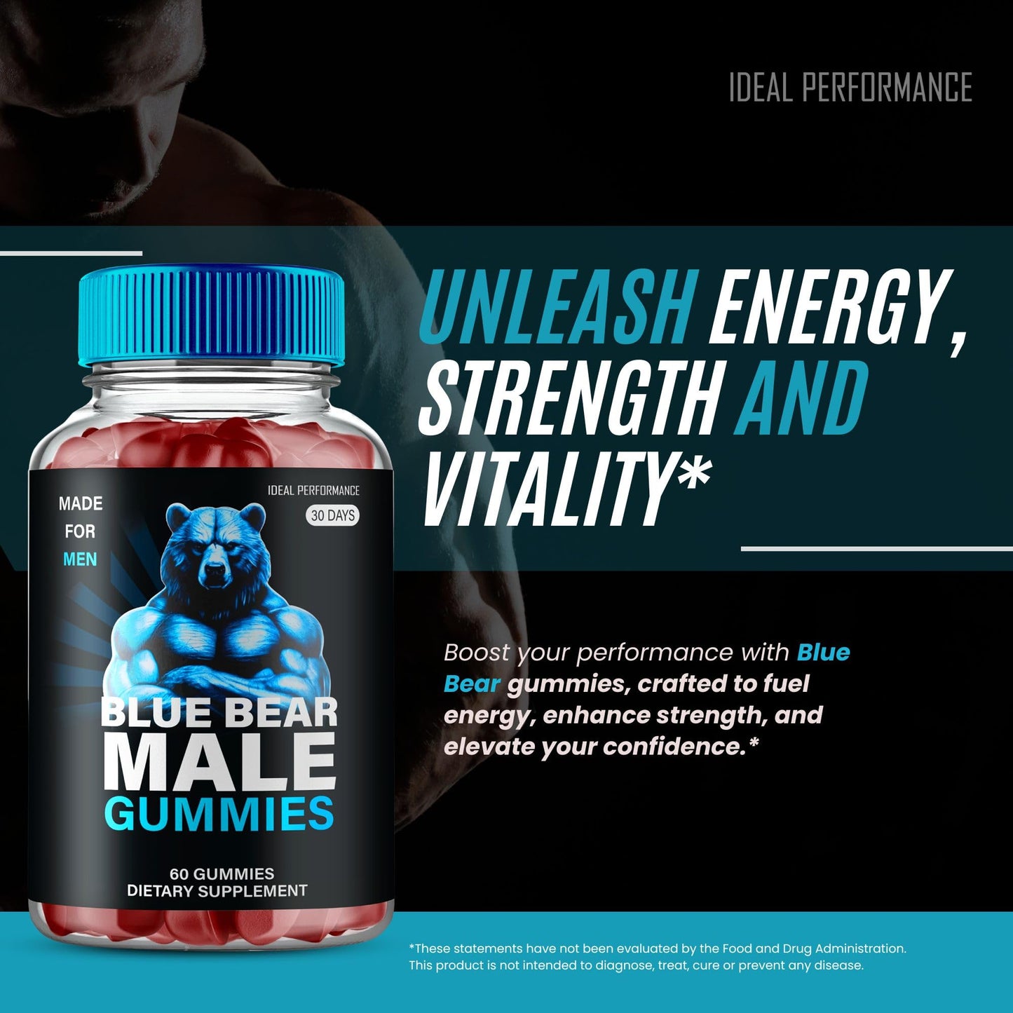 Ideal Performance Blue Bear Gummies 120 Gummies