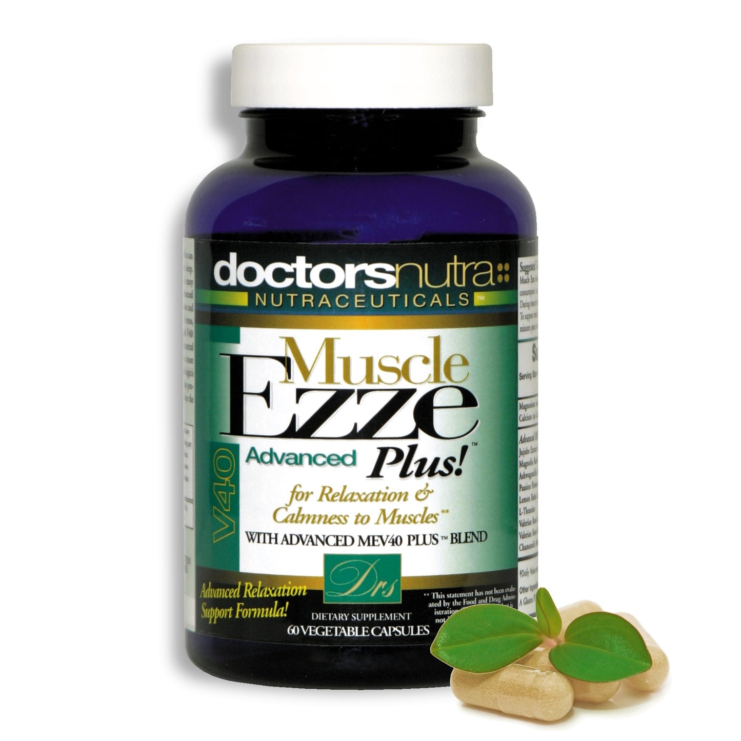 Doctors Nutra Nutraceuticals Natural Relaxant Muscle Ezze Plus Advanced Day Time Night Time Maximum Strength 60 Capsules