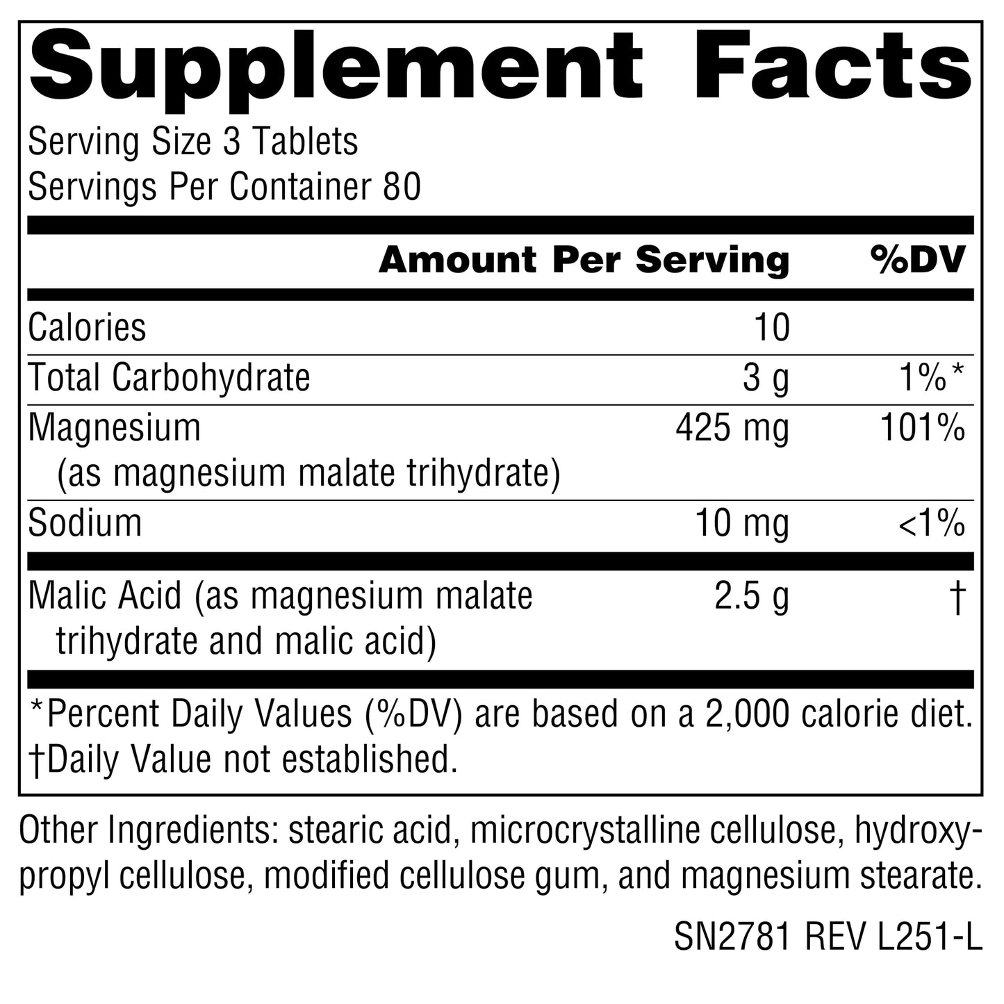 Source Naturals Malic Acid Tablet 240 Tablets