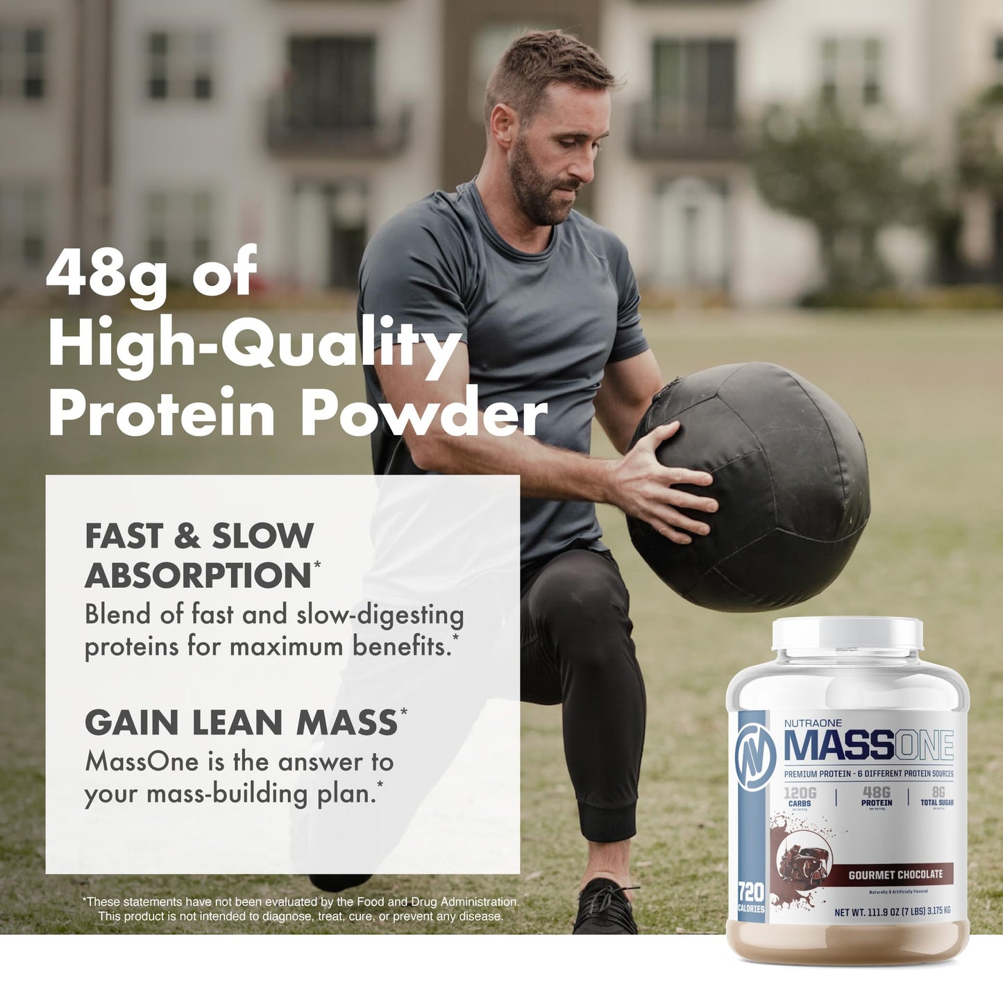 NutraOne Massone Mass Gainer Protein Powder, 112 Servings, Chocolate Peanut Butter Cup