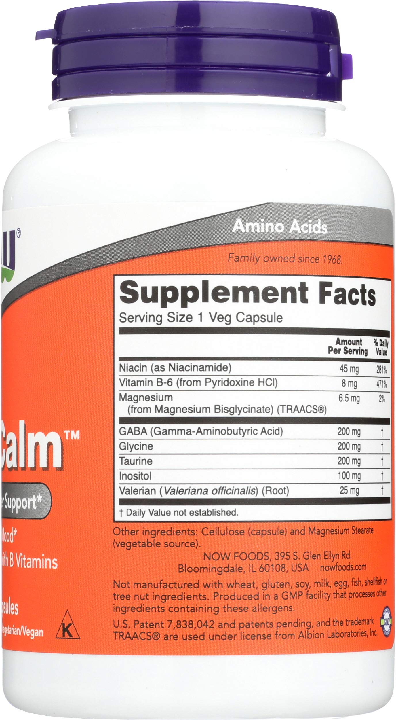 NOW Foods True Calm Amino Relaxer 180 Capsules