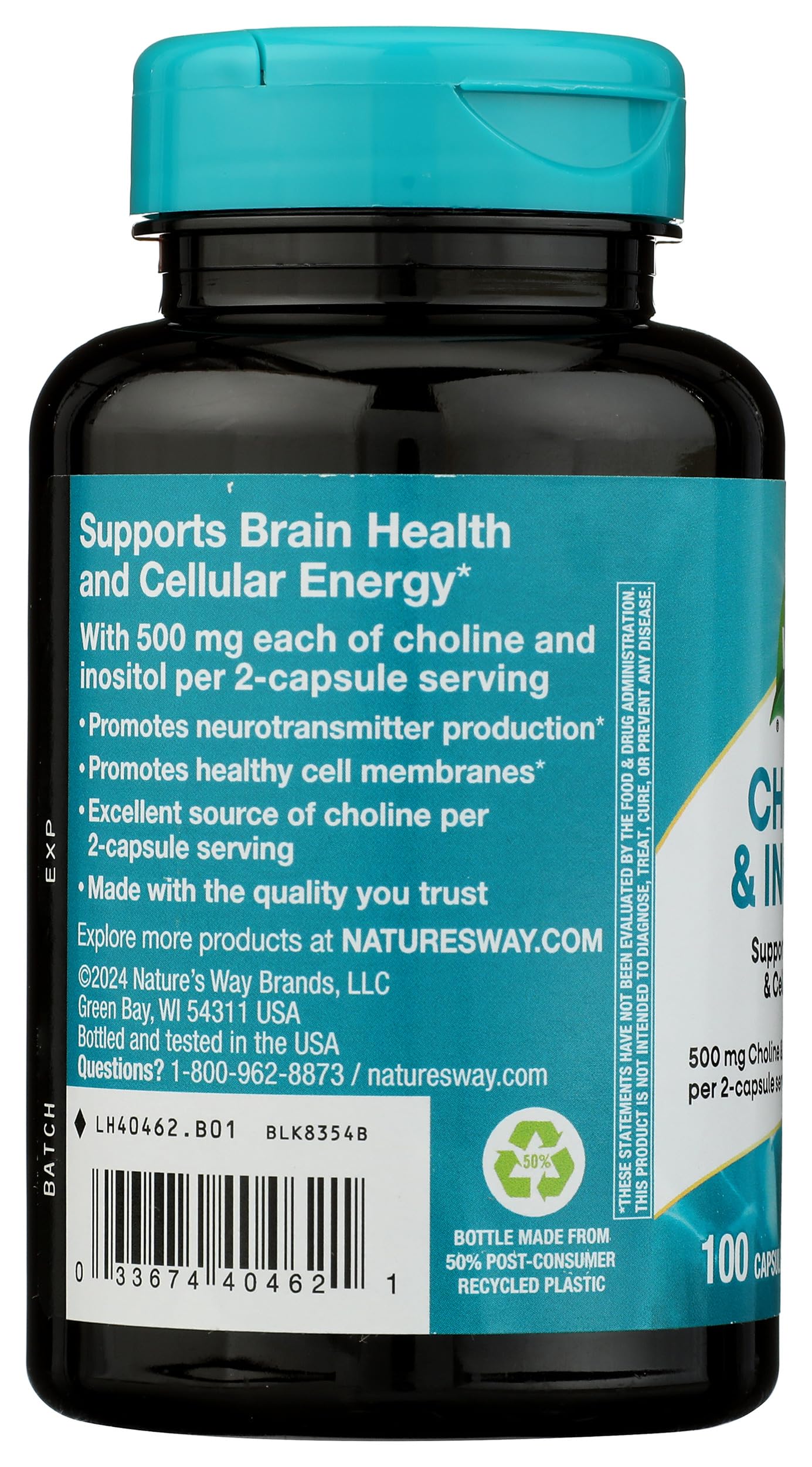 Nature's Way Choline & Inositol Capsules, 100 Count