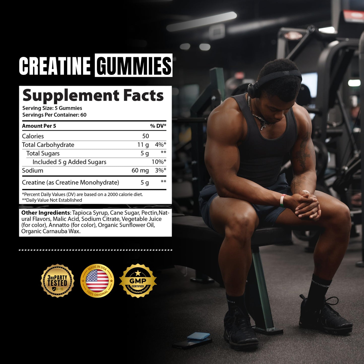 Ekkovision Creatine Monohydrate Gummy 60 Count