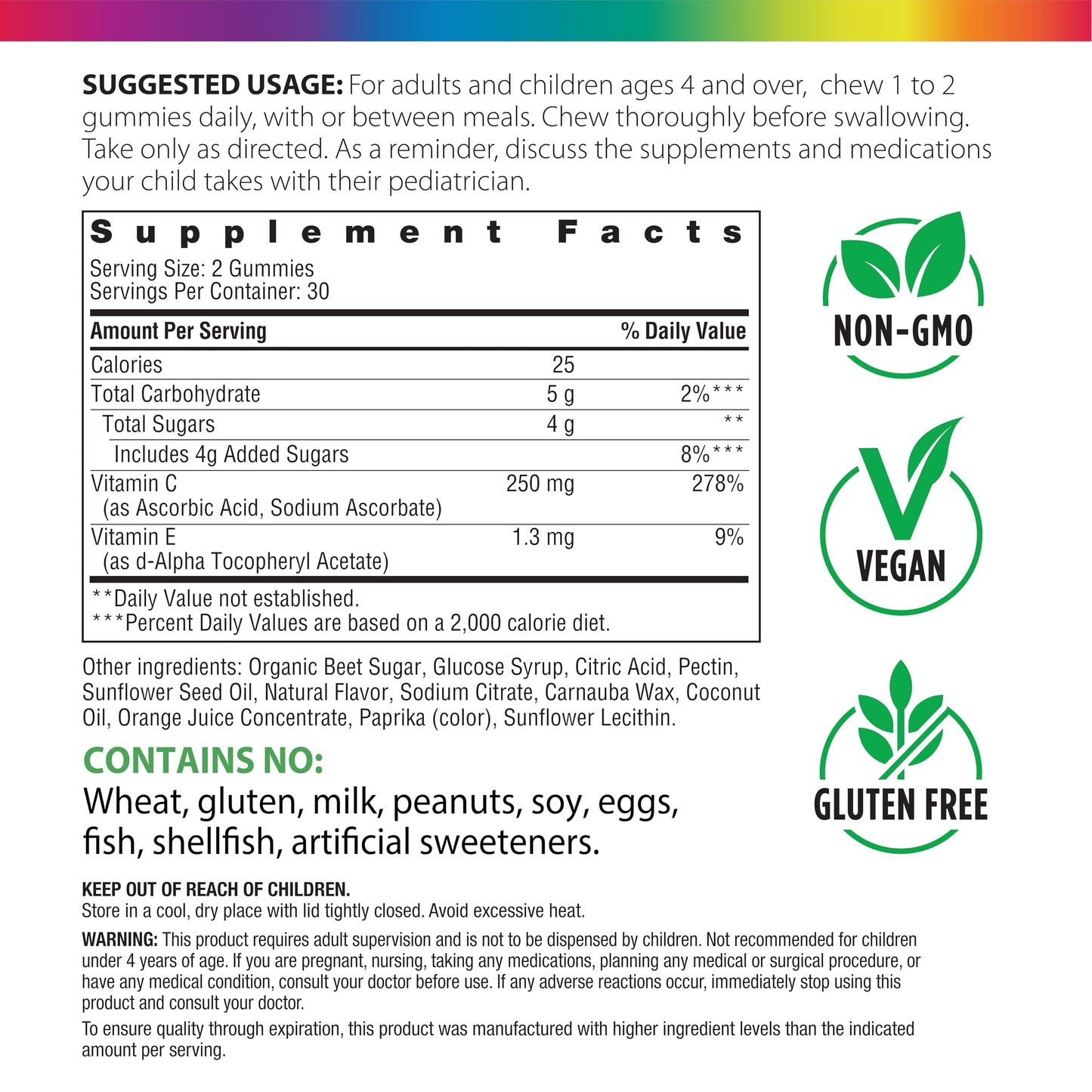 Rainbow Light Vitamin C Gummies 60 Count