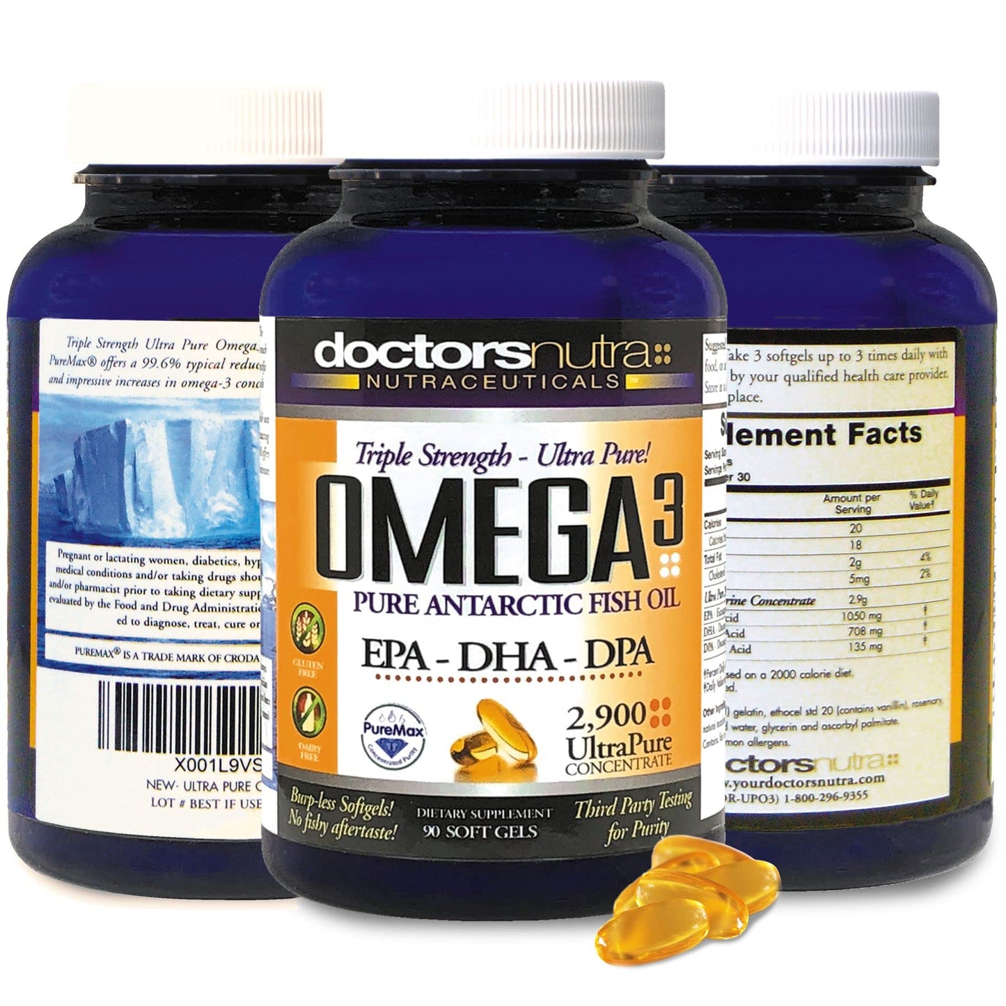 Doctors Nutra Nutraceuticals Wild Omega 3 Fish Oil DPA Supplement SoftGels, 2