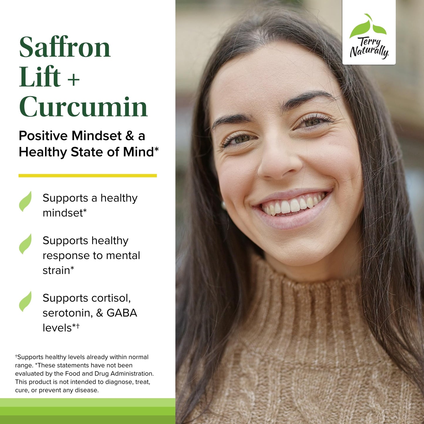 Terry Naturally Saffron Lift + Curcumin Capsules, 120 Capsules