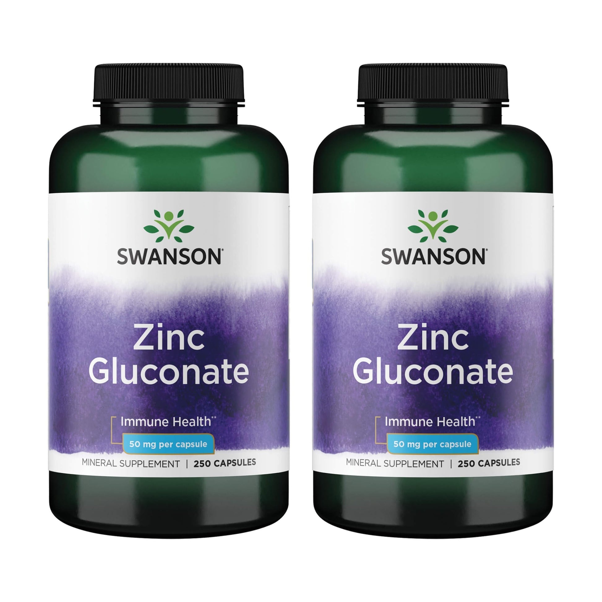 Swanson Zinc Gluconate Capsules, 250 Capsules