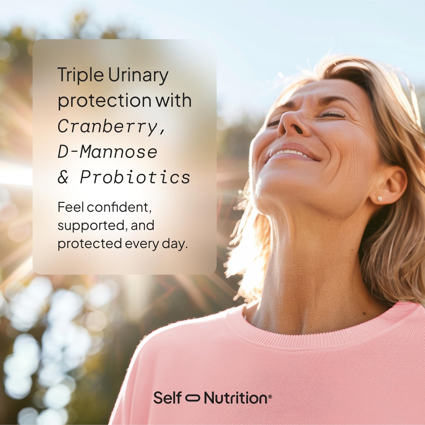 SELF NUTRITION UTI D Mannose with Cranberry & Probiotics for Women 60 Capsules