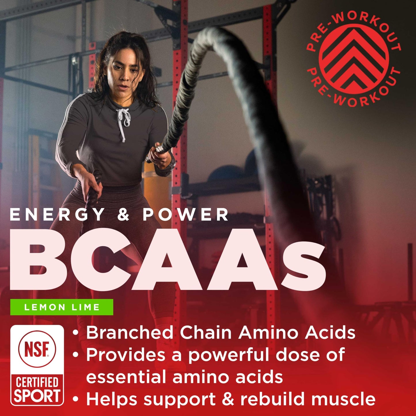 Gnarly Nutrition BCAA Powder Lemon Lime 13.76 oz