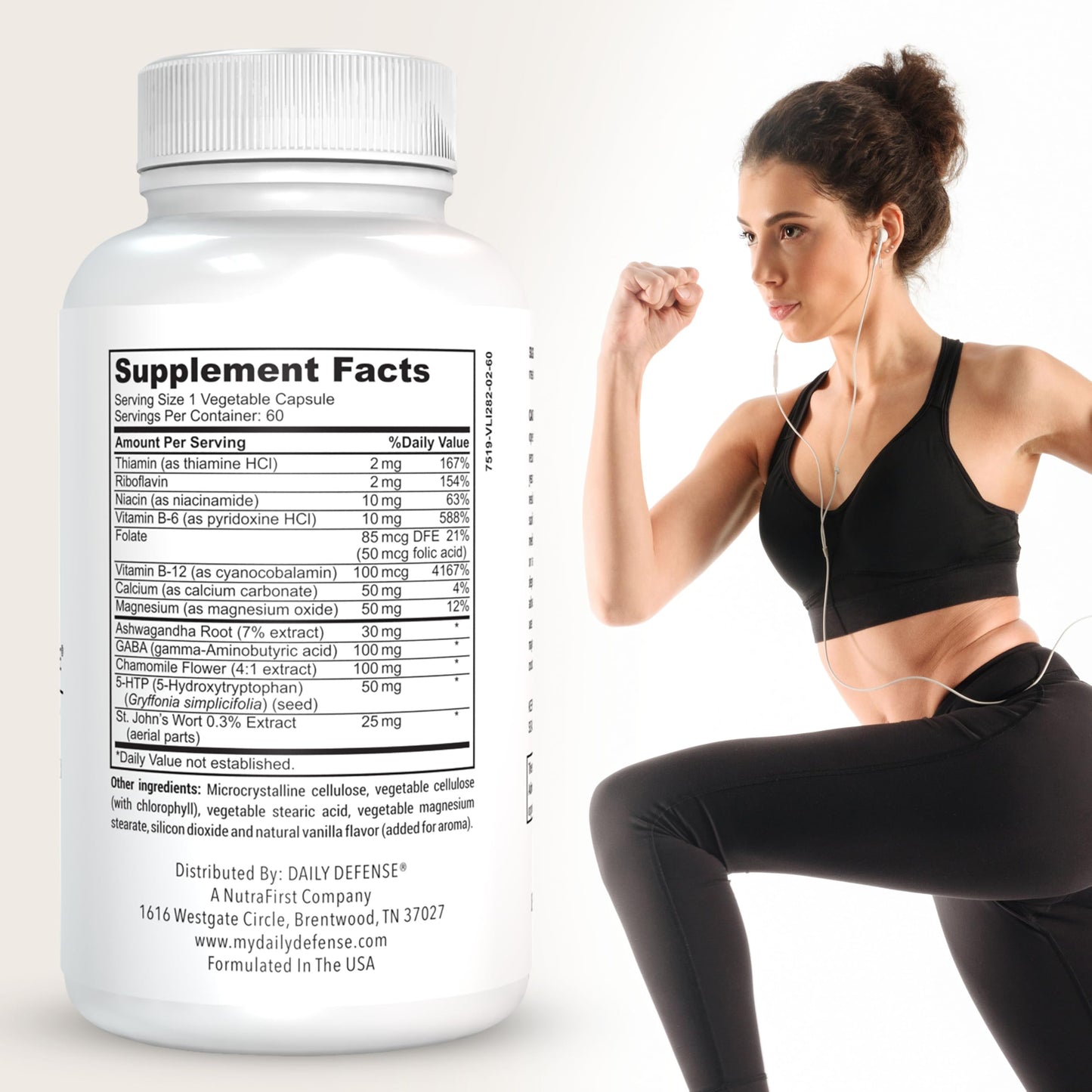Daily Defense Mood Support Supplement - Ultra Mood Capsule, 60 Count