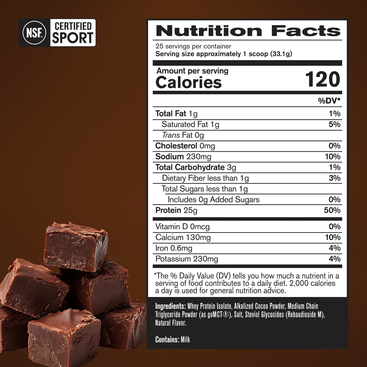 BARE PERFORMANCE NUTRITION BPN Whey Protein Isolate Powder Fudge Chocolate 1.83 lb