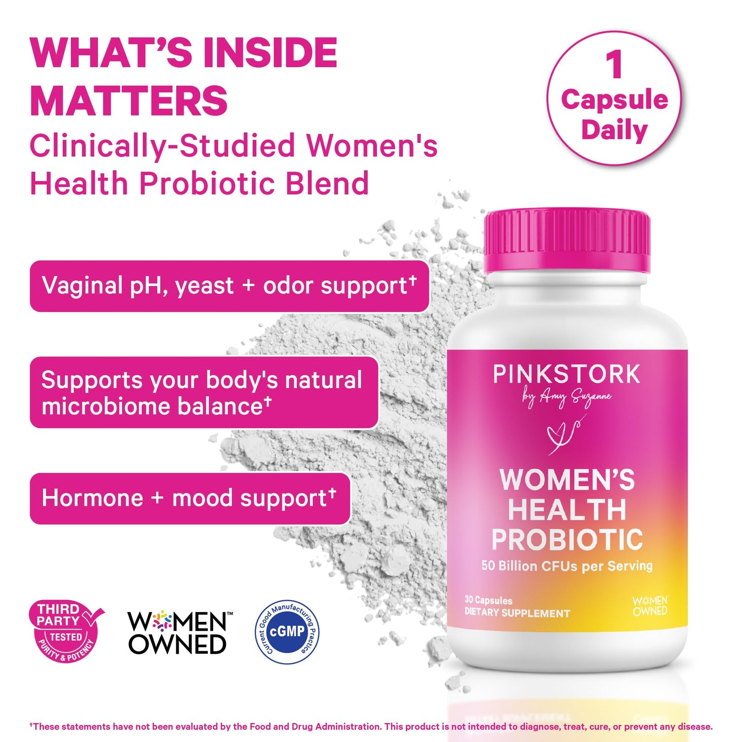 Pink Stork Women's Probiotic Capsule 30 Count