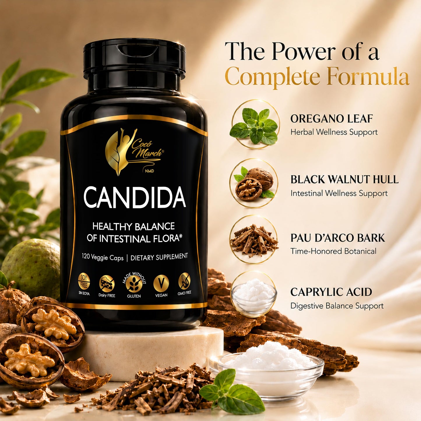 Cocó March N.M.D Candida Cleanse Capsule 120 Capsules