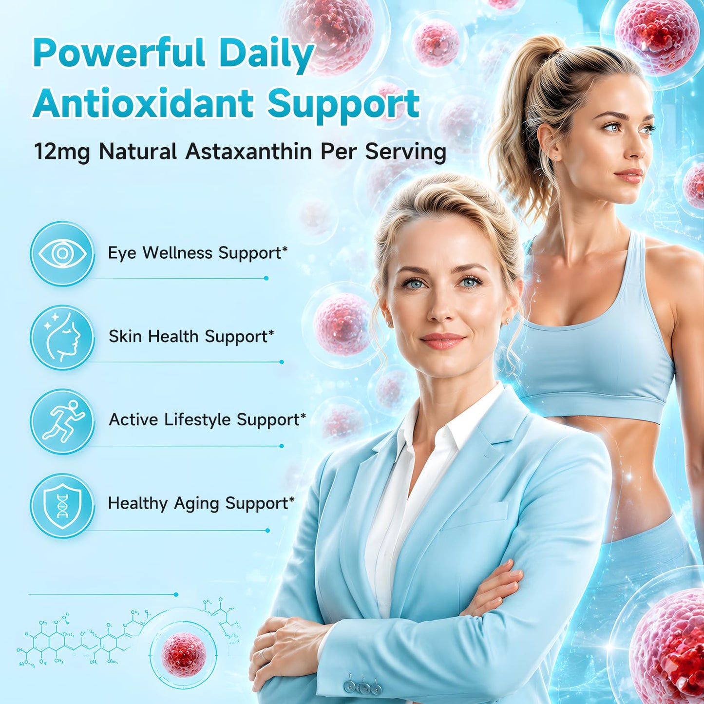 Oopeatol Astaxanthin 12mg Softgels, 60 Count