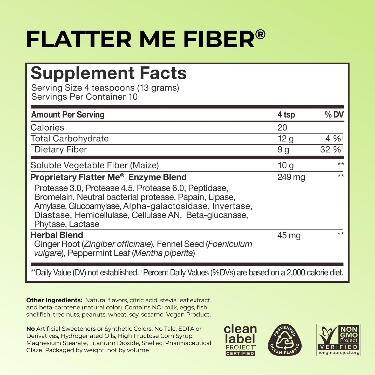 HUM Flatter Me Fiber GLP-1 Booster Powder, 4.5 Ounce