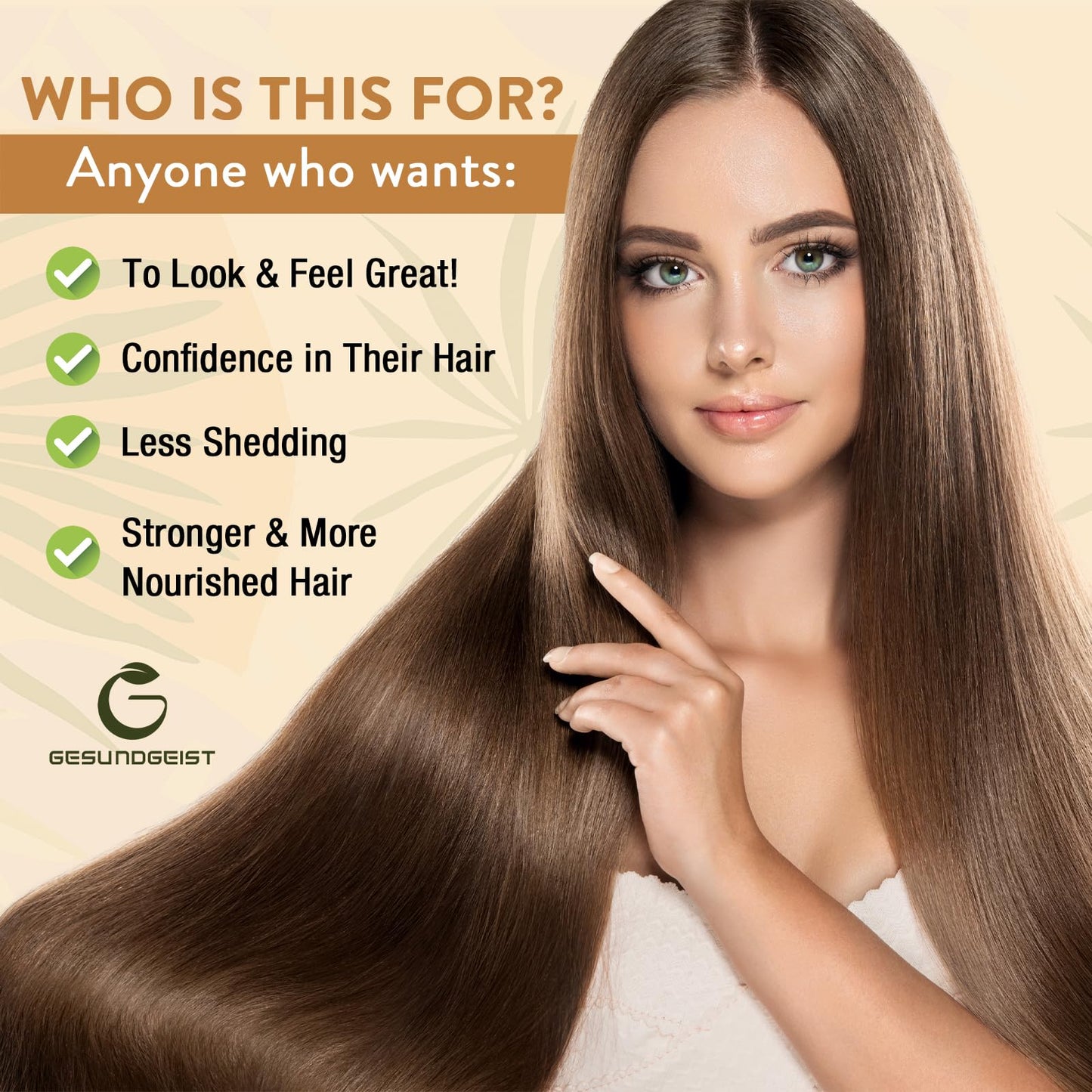 Gesundgeist Saw Palmetto for Women Hair Loss Capsule, 90 Capsules