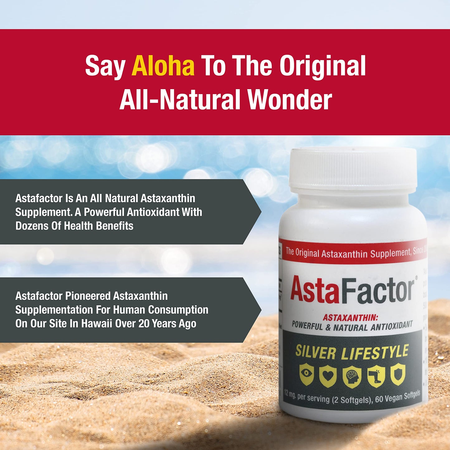 AstaFactor Astaxanthin Supplement Softgels 60
